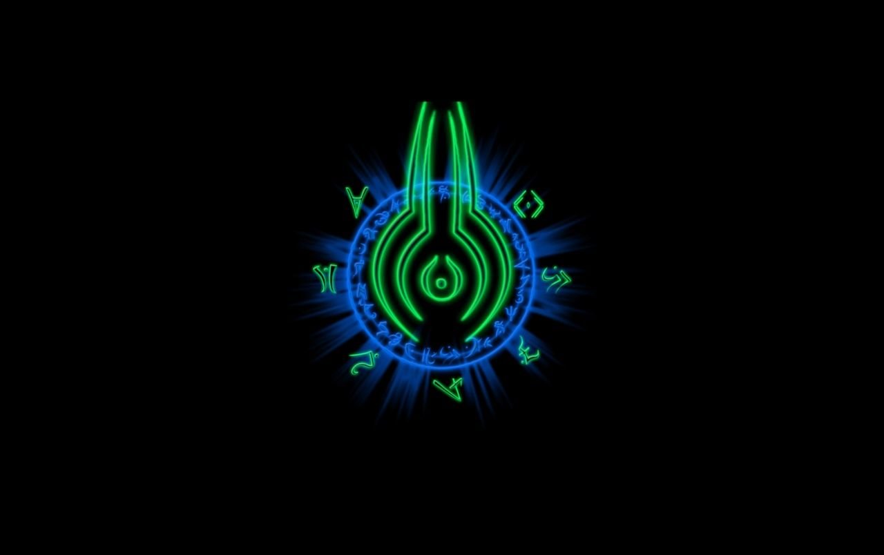 Simbolo Arcane blu verde, 1280x804 720p, Laptop
