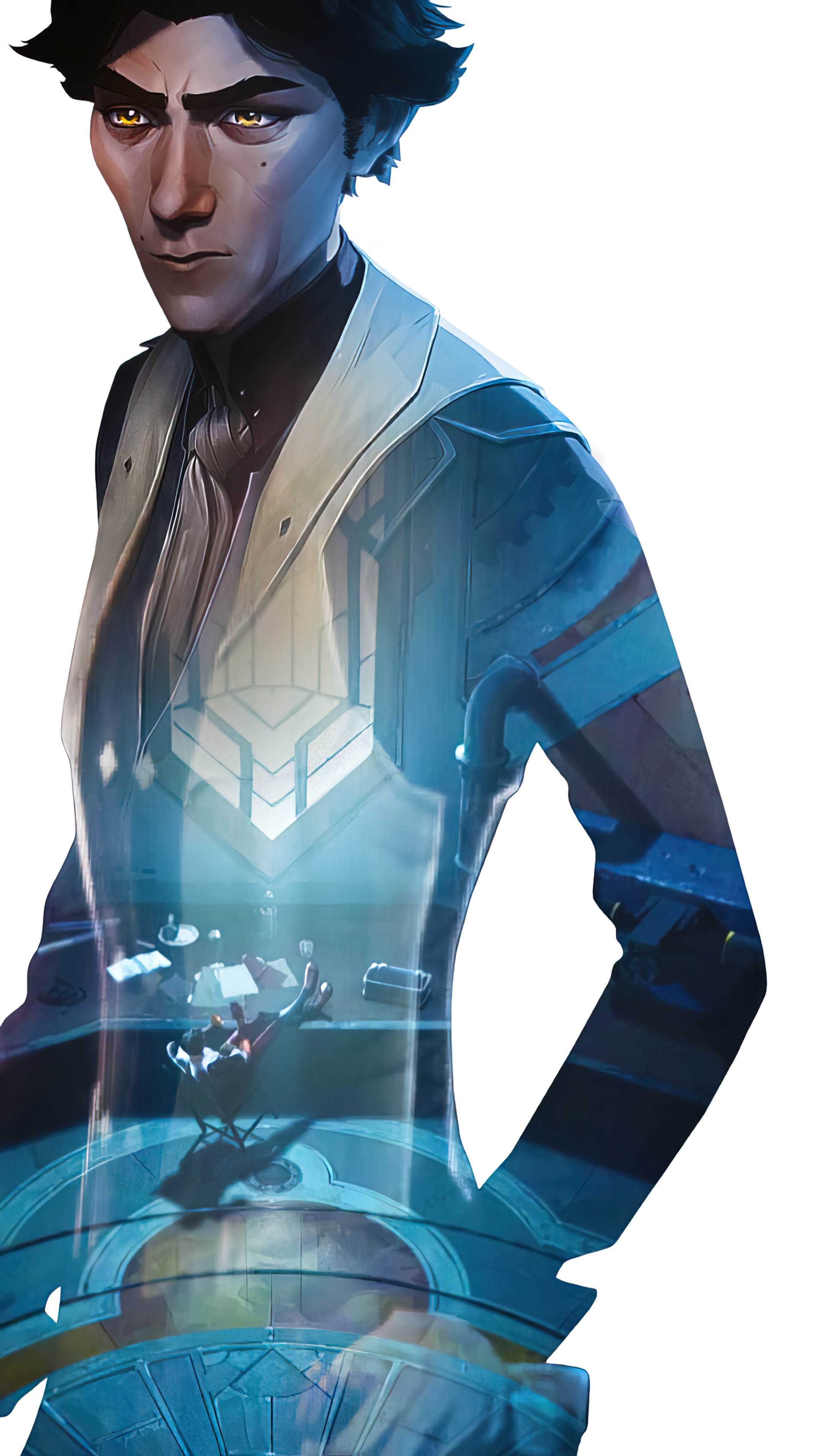 Viktor Arcane personaggio blu, 2160x3840 Verticale, Mobile