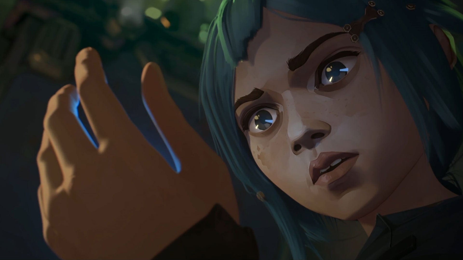 Jinx Arcane primo piano, 1920x1080 Full HD 1080p, Laptop