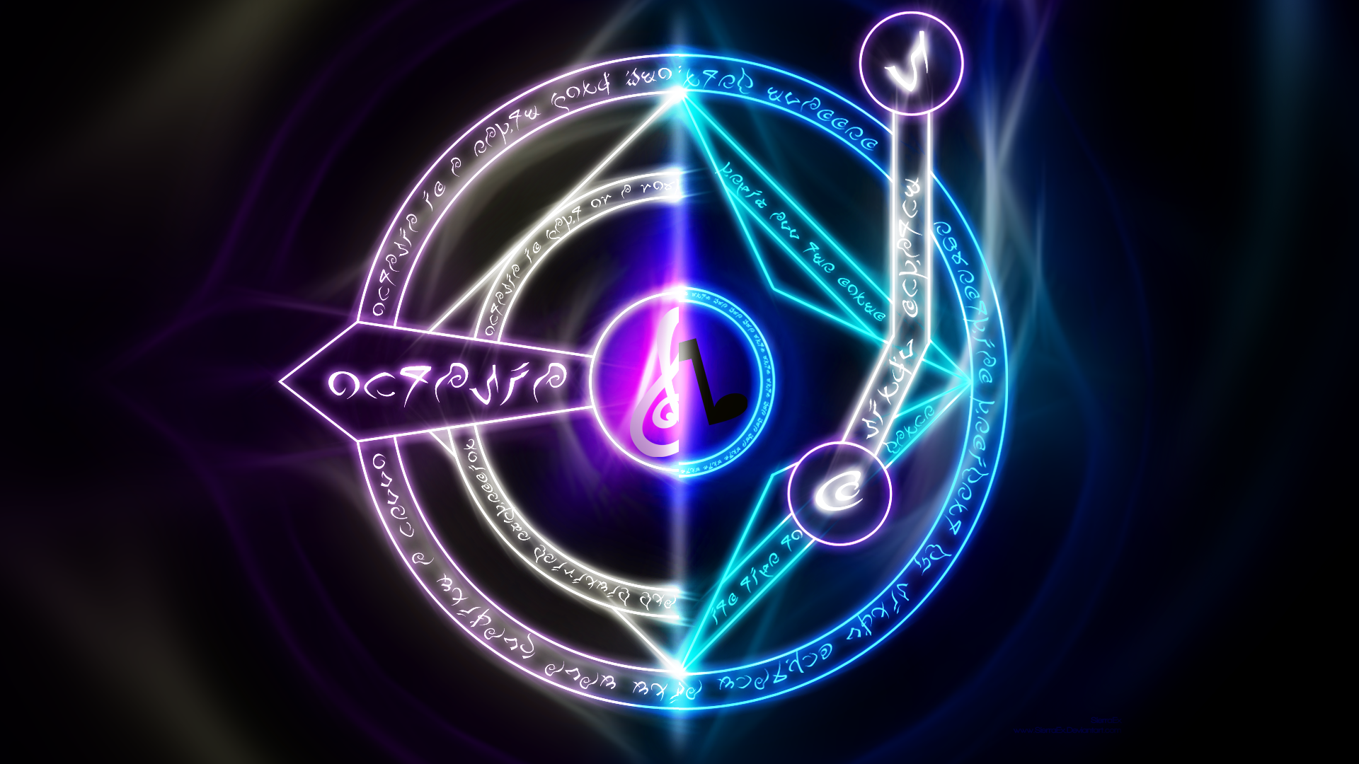 Cerchio magico Arcane blu viola, 1920x1080 Full HD 1080p, PC