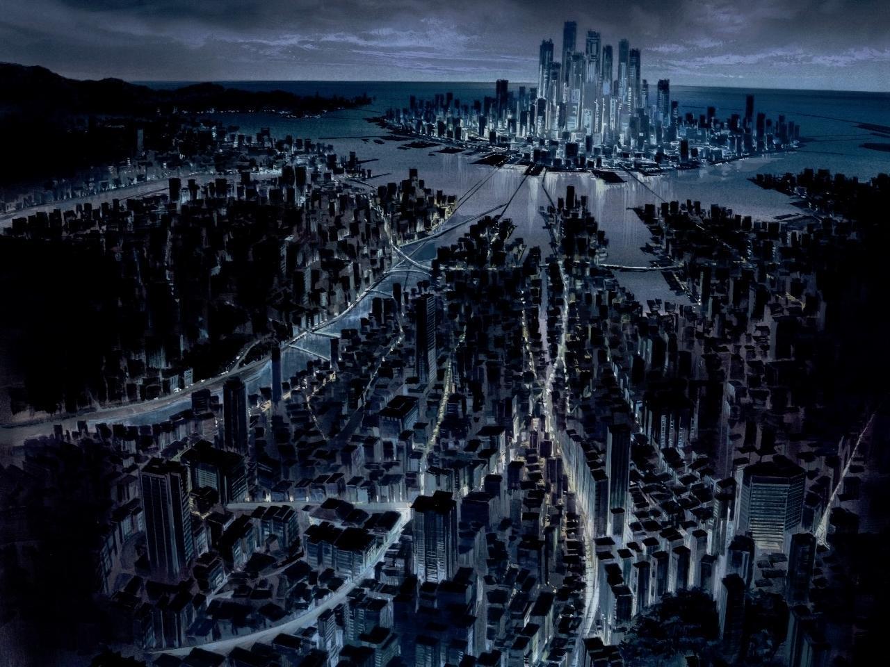 Città notturna vista aerea, 1280x960 720p, PC