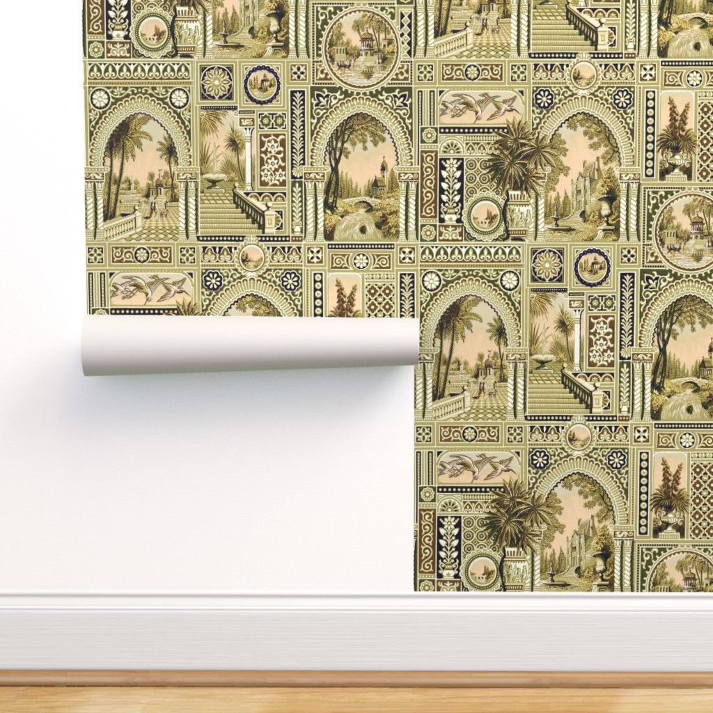 Carta parati architettura verde vintage, 1024x1024 HD, Desktop
