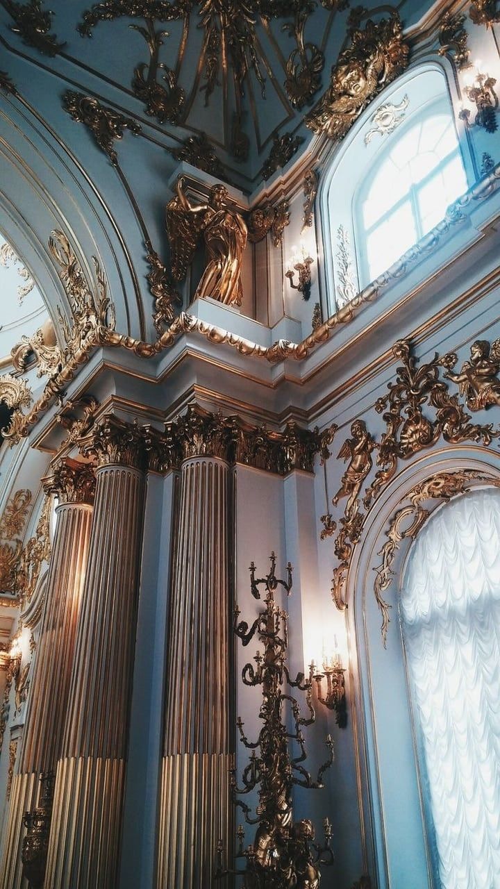 Interno barocco colonne dorate, 720x1280 Verticale, Mobile