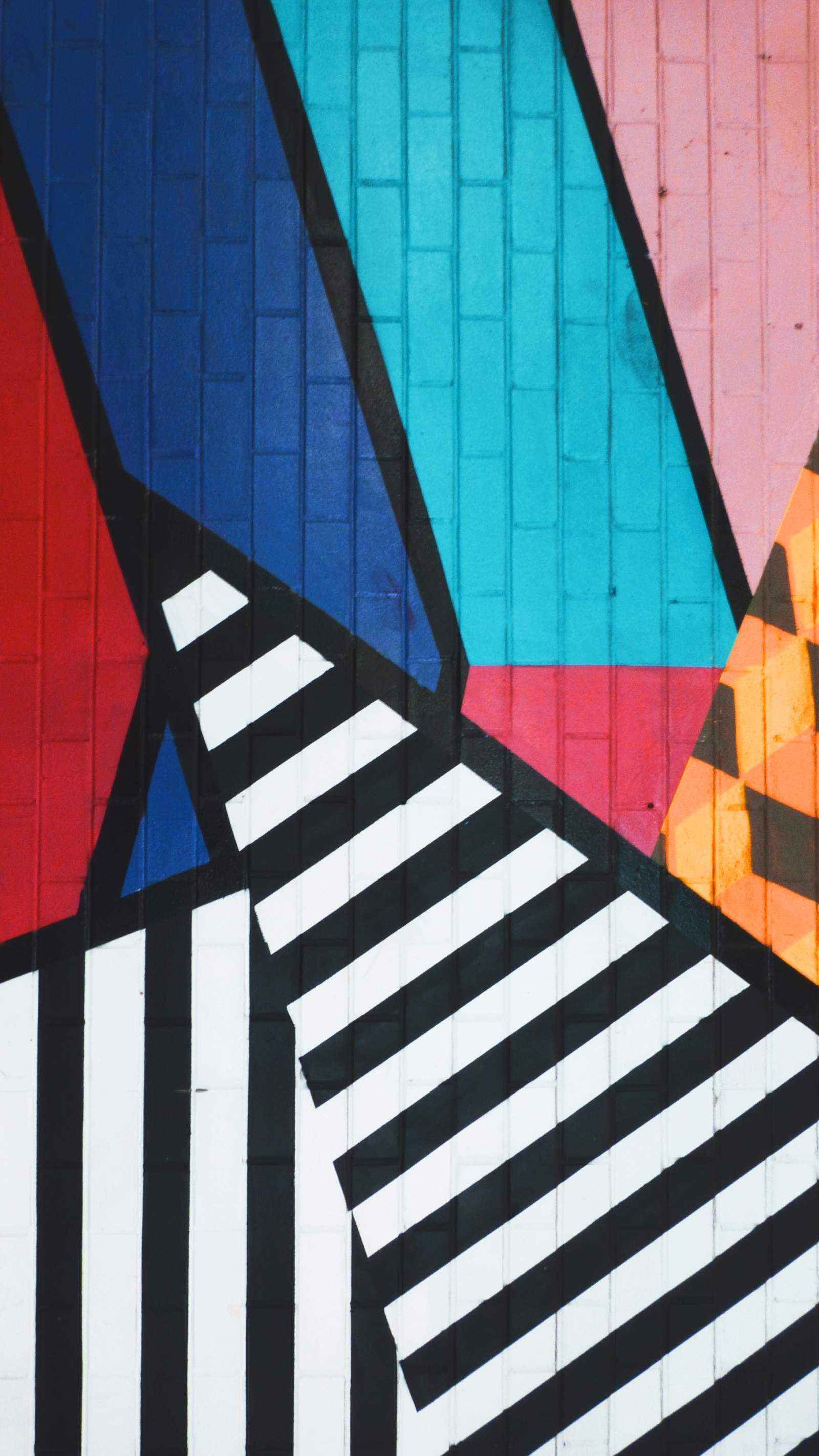 Muro geometrico colorato astratto, 1600x2845 Full HD Verticale, Samsung Galaxy