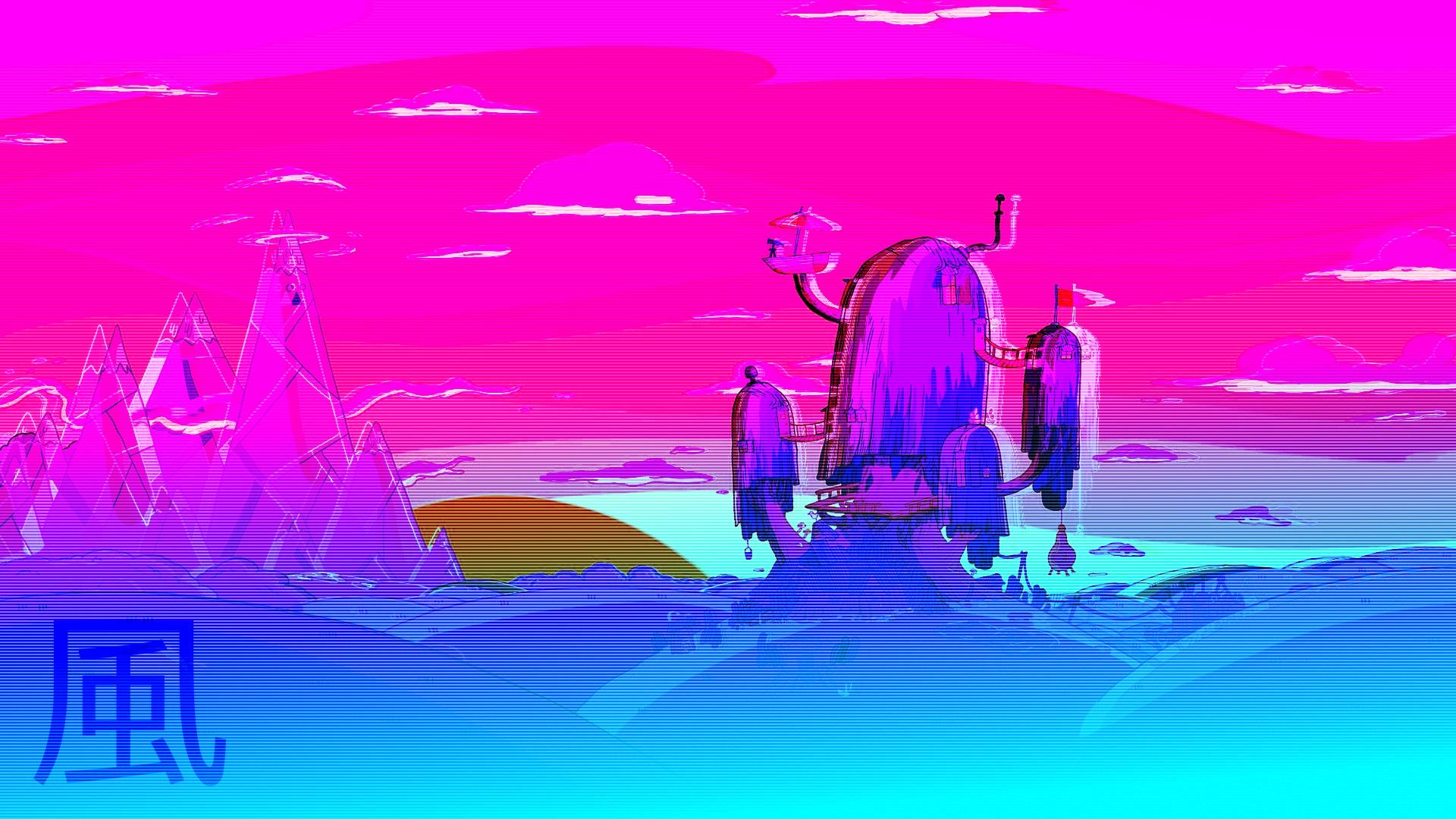 Griglia retrowave sole rosa, 3840x2160 Ultra HD, 4K TV