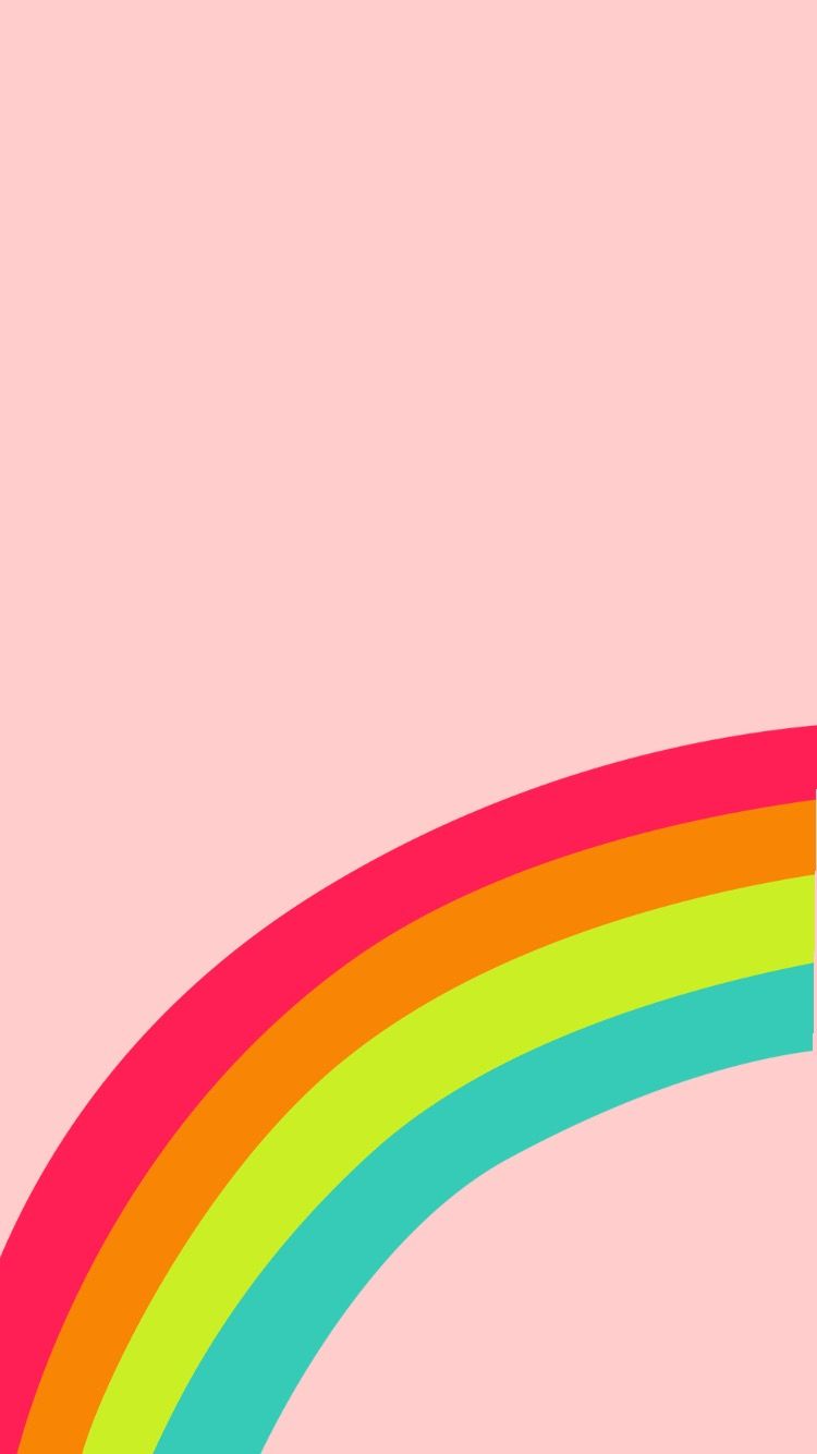 Arcobaleno su sfondo rosa, 750x1334 Verticale, iPhone Pro