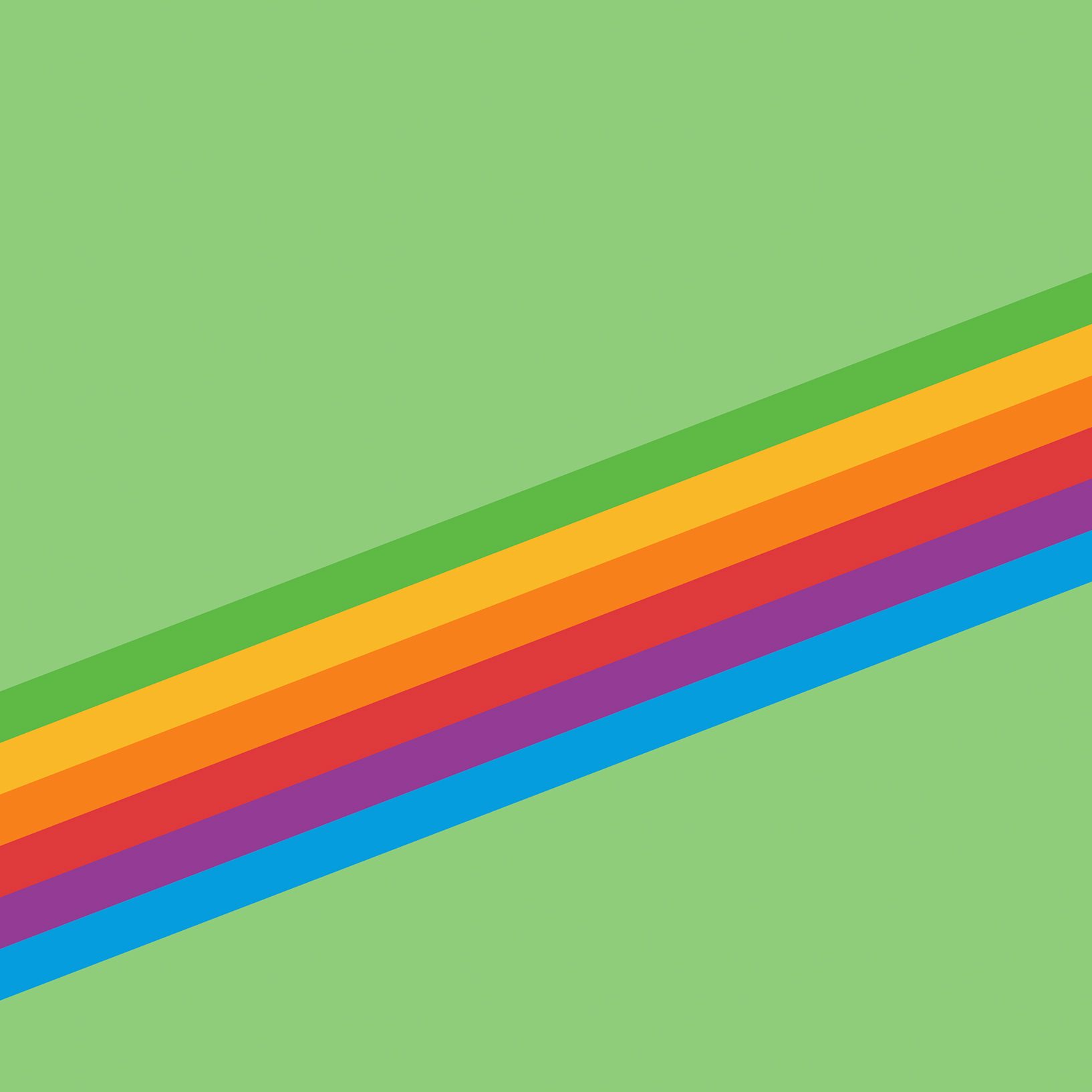 Striscia arcobaleno diagonale verde, 1634x1634 HD Ready, Desktop
