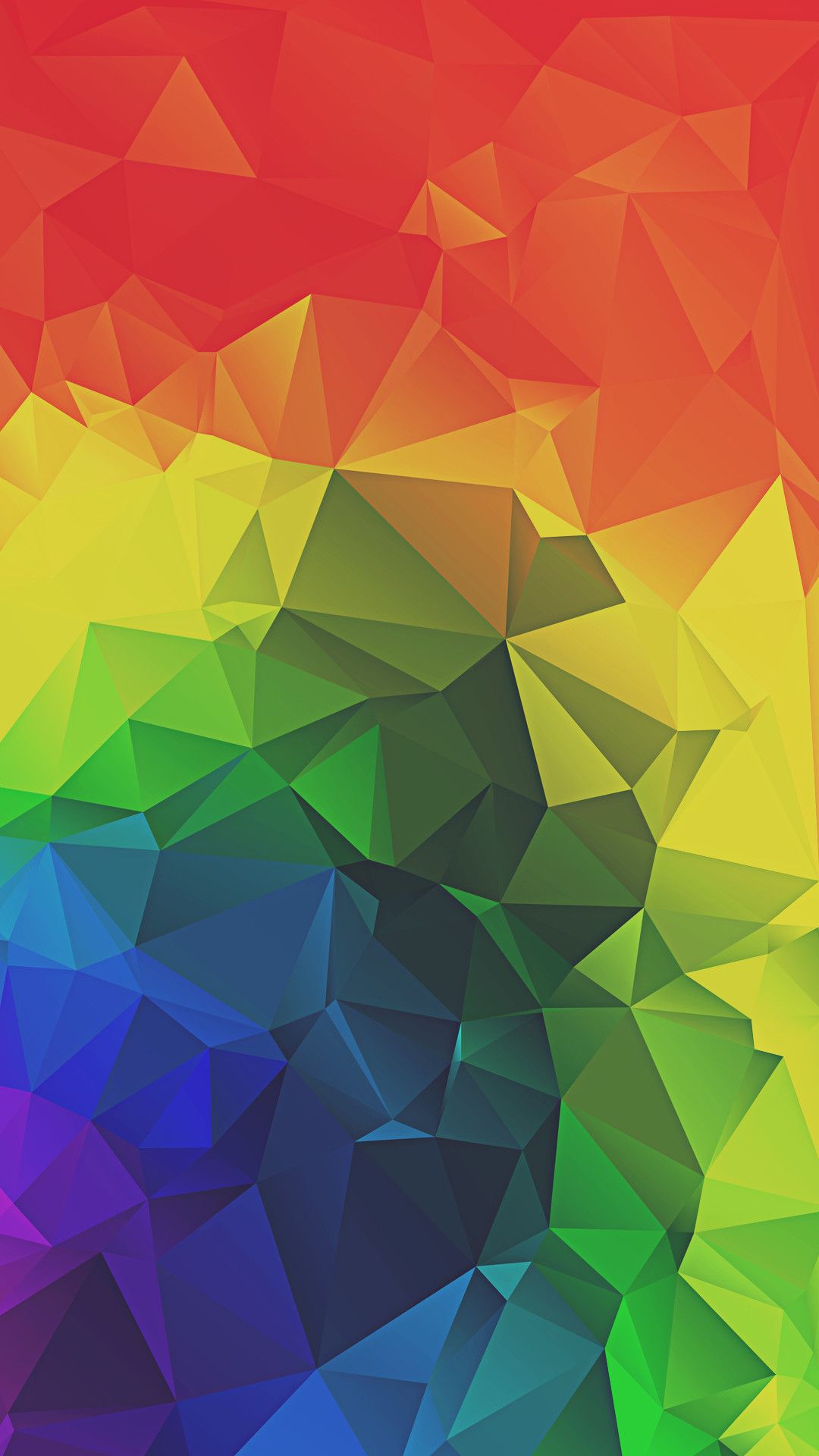 Sfondo geometrico arcobaleno poligonale, 1080x1920 Full HD Verticale, iPhone Air
