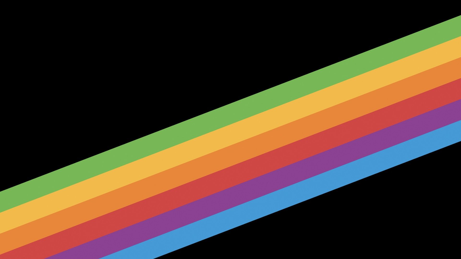 Strisce arcobaleno diagonali sfondo nero, 1920x1080 Full HD 1080p, Desktop