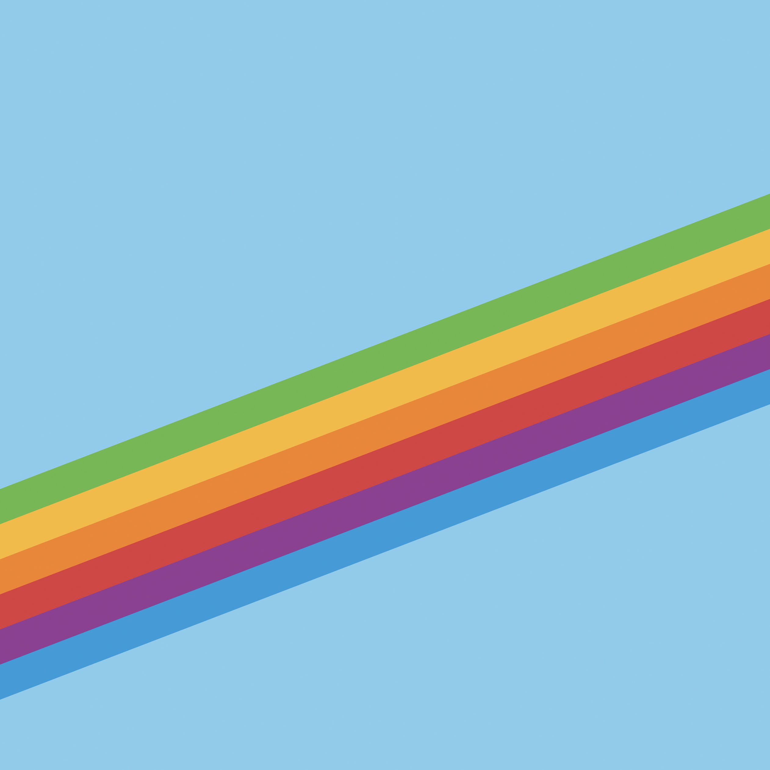 Strisce arcobaleno diagonali minimal, 2524x2524 2K, PC Desktop