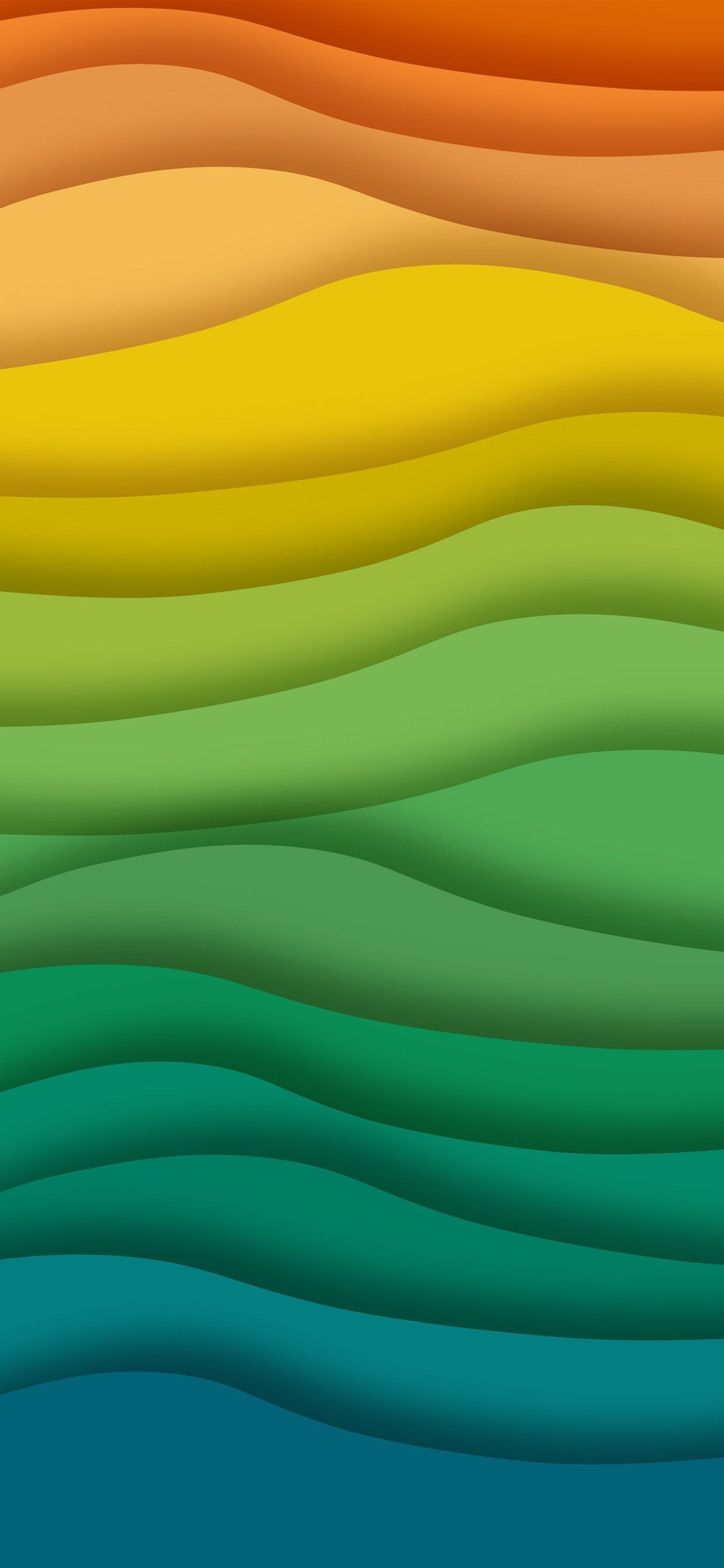 Onde astratte arcobaleno colorate, 1242x2688 Verticale, iPhone