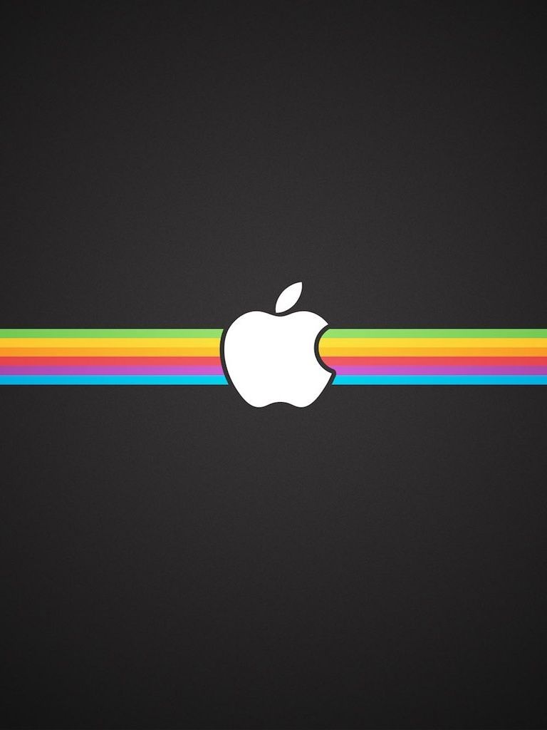Logo Apple arcobaleno, Cupertino, 768x1024 Full HD Verticale, iPhone Pro