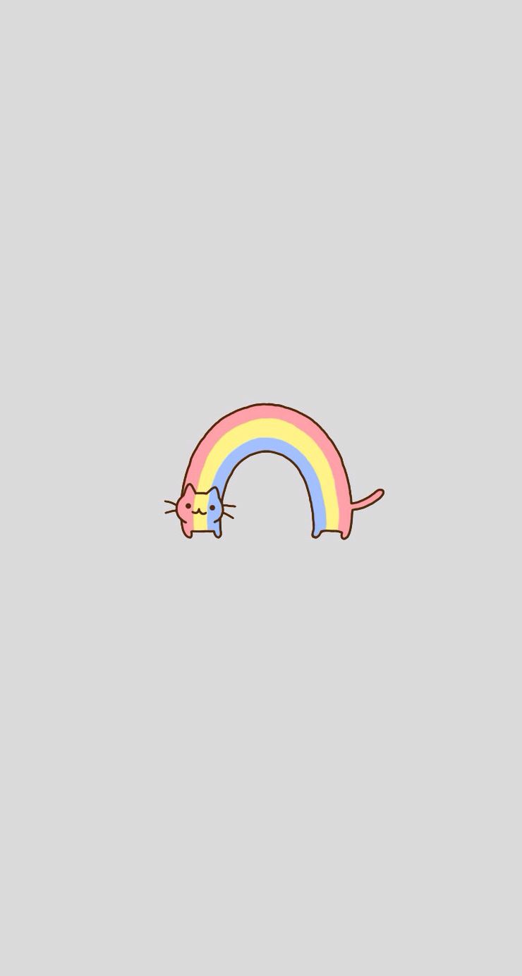 Gatto arcobaleno kawaii, 740x1384 Full HD Verticale, iPhone Pro