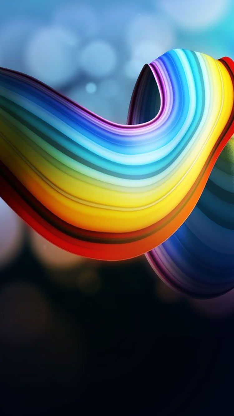Nastro arcobaleno astratto colorato, 750x1334 Full HD Verticale, iPhone Air