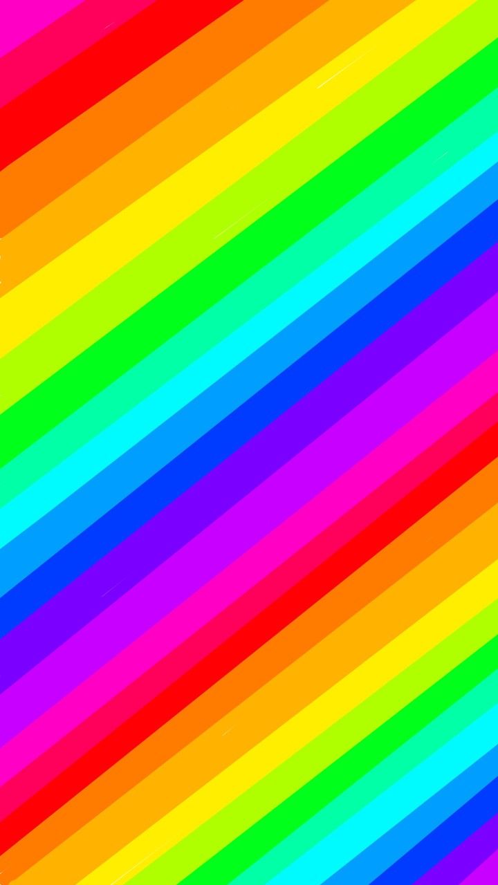 Strisce diagonali arcobaleno colorate, 720x1280 Full HD Verticale, iPhone