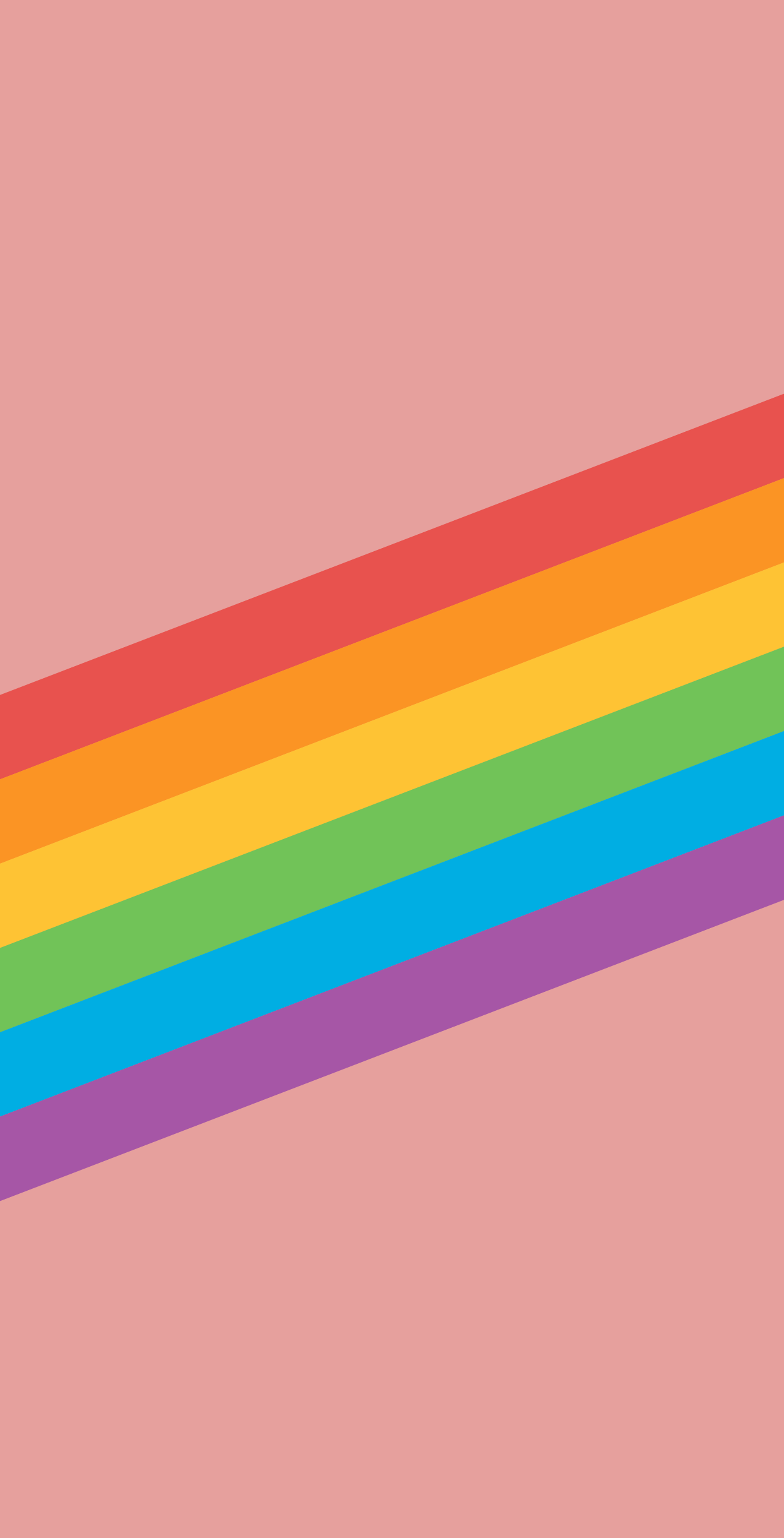 Strisce arcobaleno diagonali sfondo rosa, 1243x2436 Full HD Verticale, Smartphone