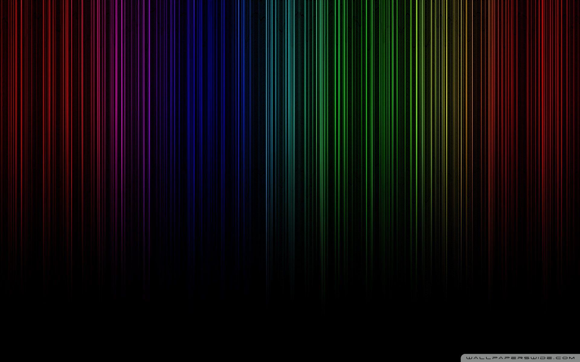 Linee arcobaleno verticali su nero, 1920x1200 Full HD+, Laptop