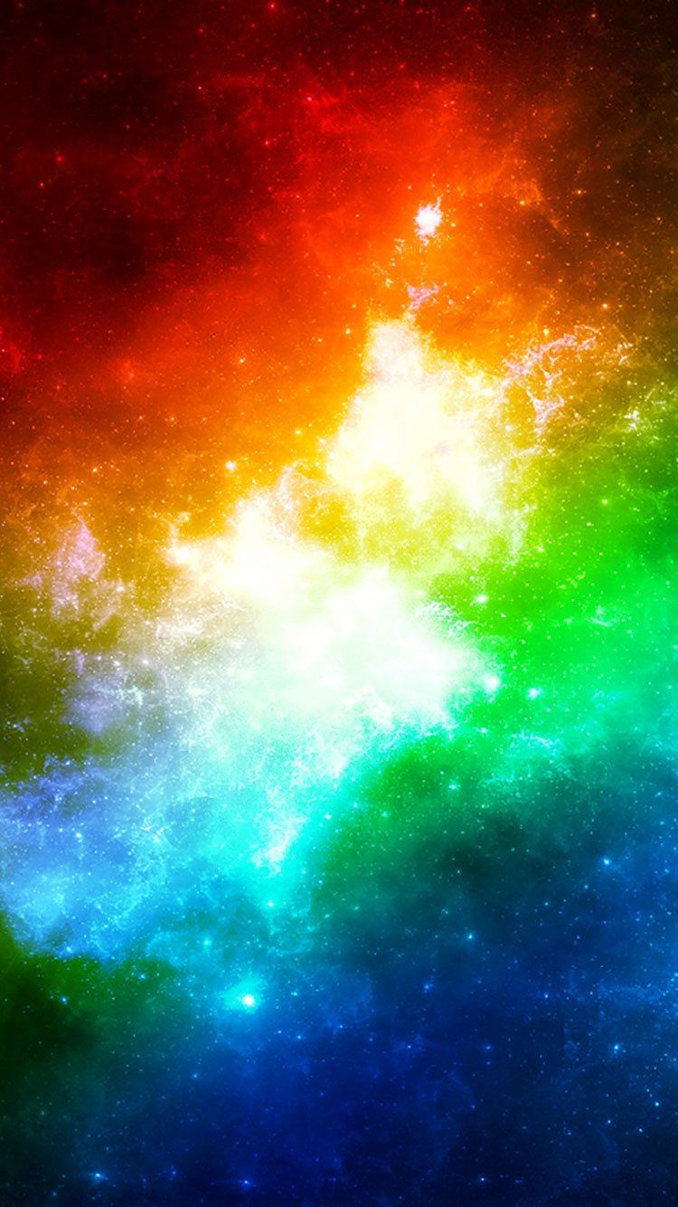 Nebulosa arcobaleno colorata, 750x1334 Verticale, Mobile