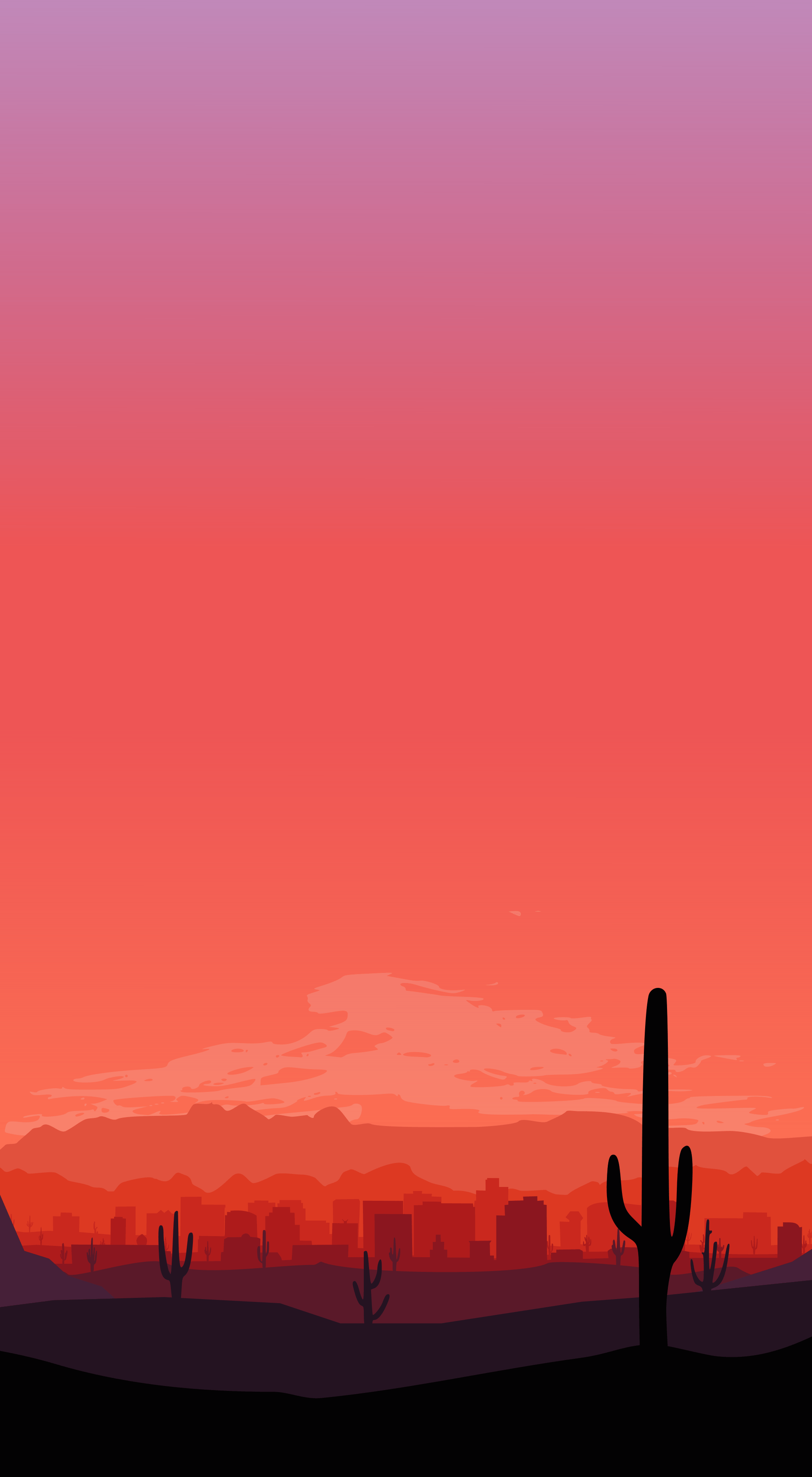 Deserto silhouette tramonto arancione, 2000x3636 Full HD Verticale, iPhone