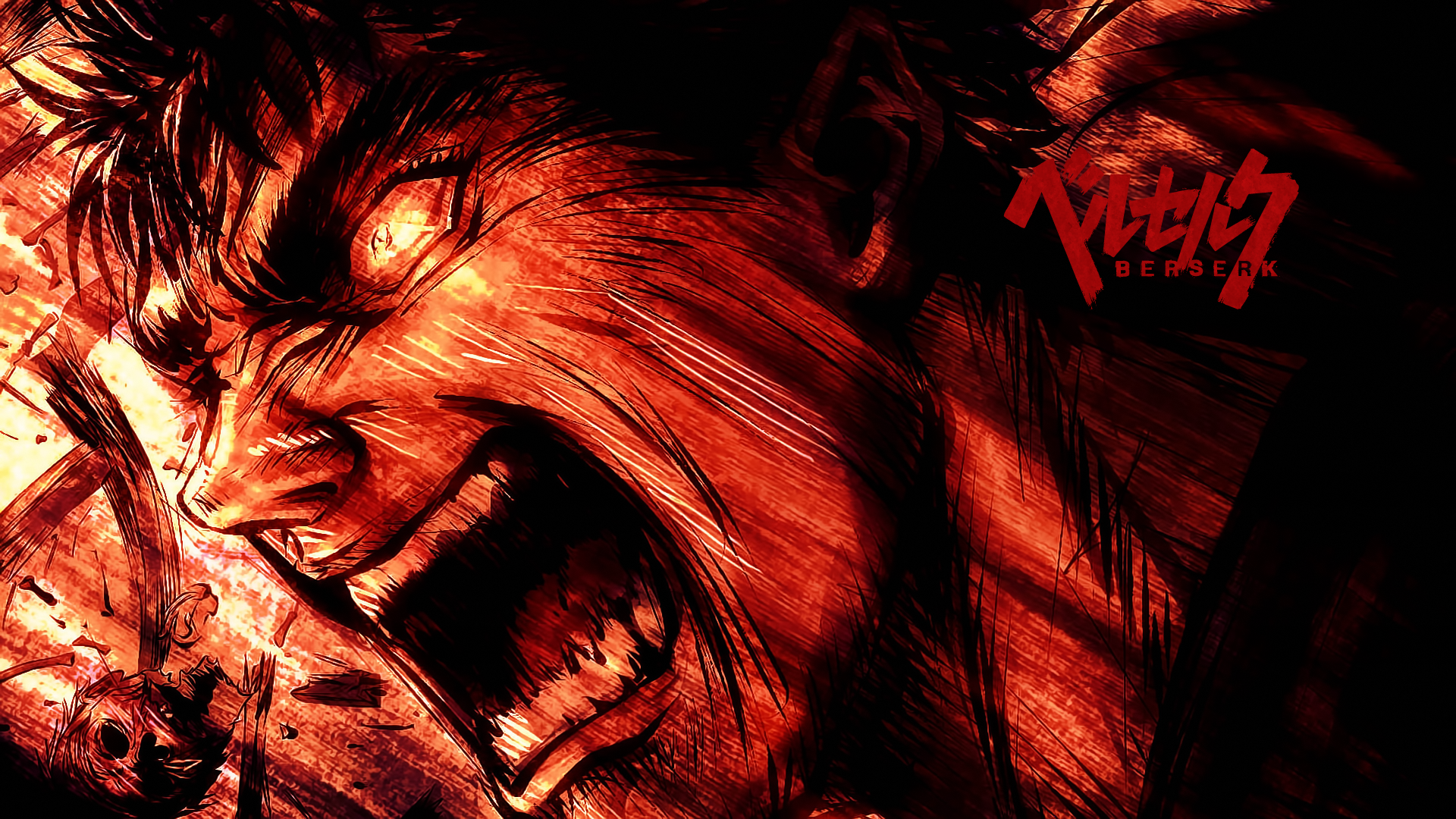 Guts Berserk volto urlante, 1920x1080 Full HD 1080p, PC