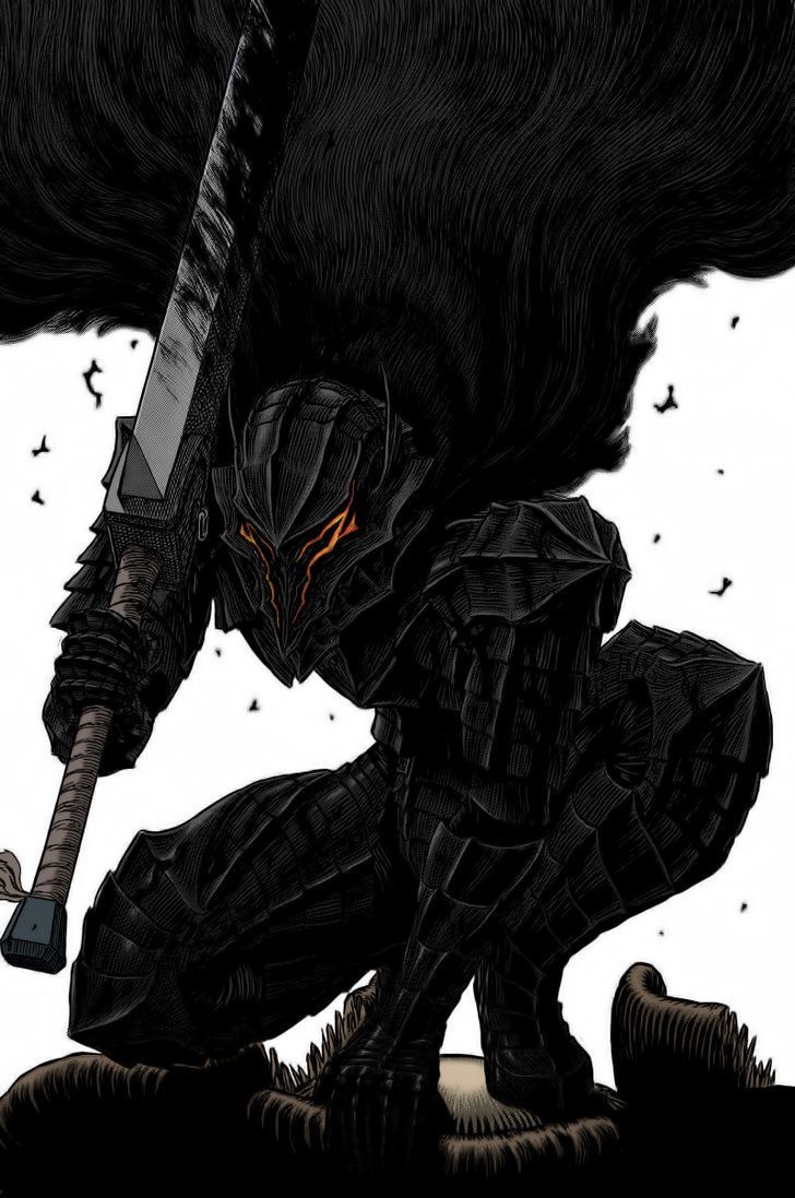 Guts Armatura del Berserker nera, 728x1097 Full HD Verticale, iPhone