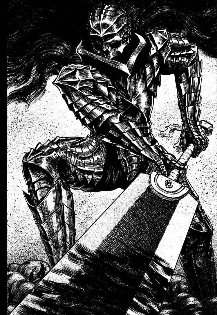 Guts armatura Berserk, bianco e nero, 748x1084 Full HD Verticale, Smartphone