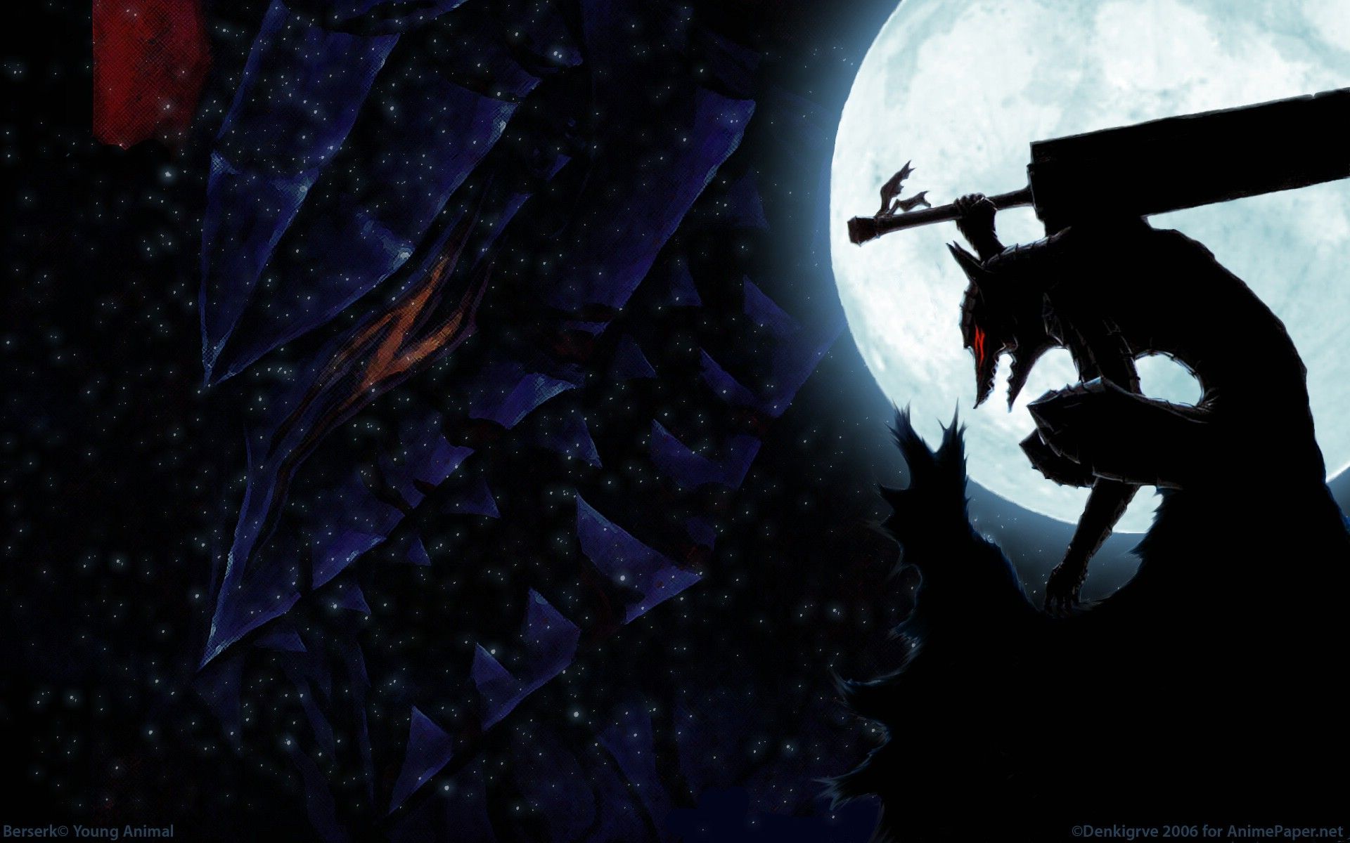 Guts Armatura Berserker luna, 1920x1200 Full HD+ WUXGA, Desktop