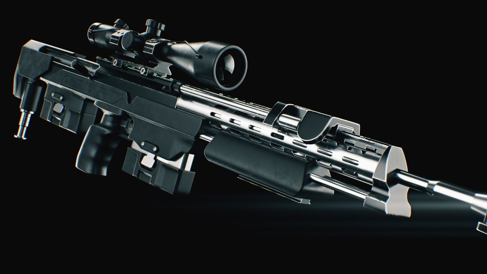 Fucile sniper DSR nero, 1920x1080 1080p, PC