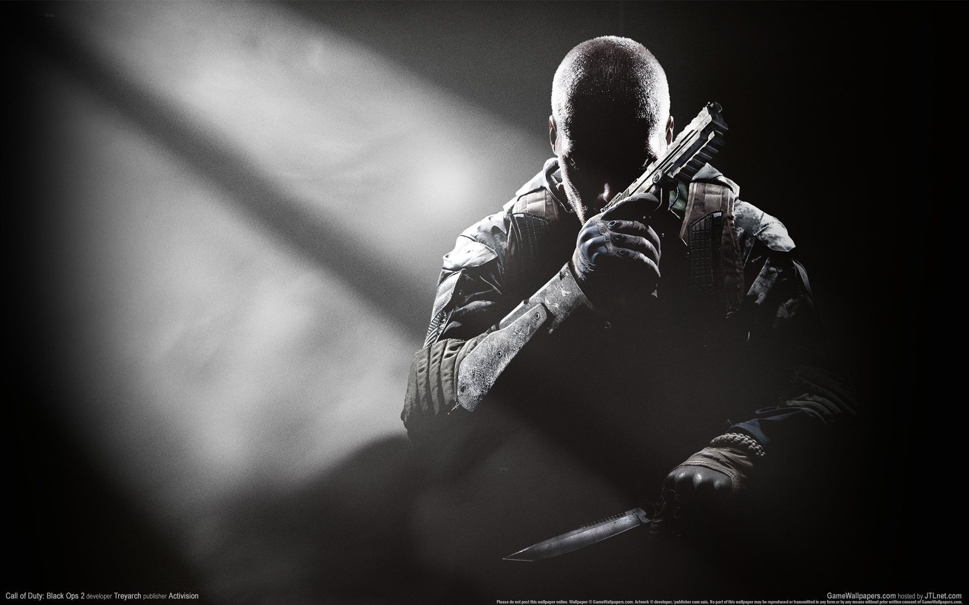 Soldato con pistola bianco e nero, 1920x1200 Full HD+ WUXGA, Desktop