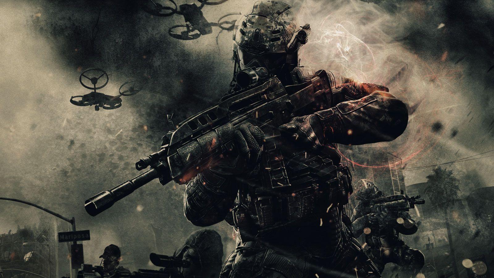 Soldato con arma Black Ops II, 1600x900 HD Ready, Laptop