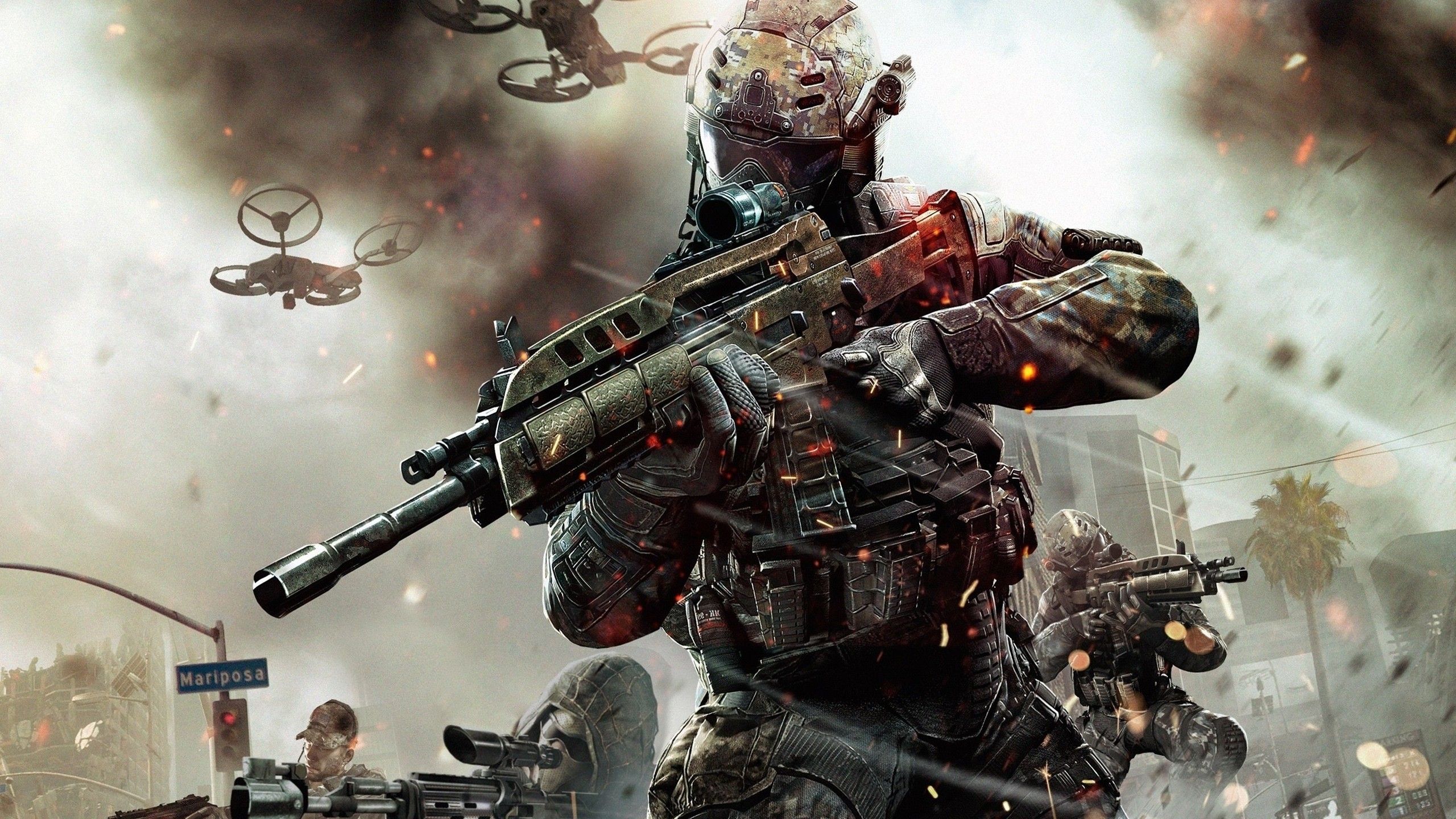 Soldato con arma Black Ops 2, 2560x1440 2K QHD, Monitor Gaming