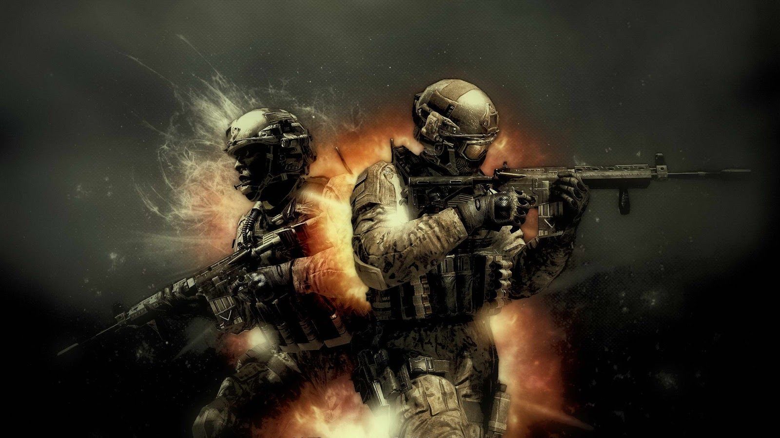 Soldati con armi Black Ops 2, 1600x900 HD Ready, iMac