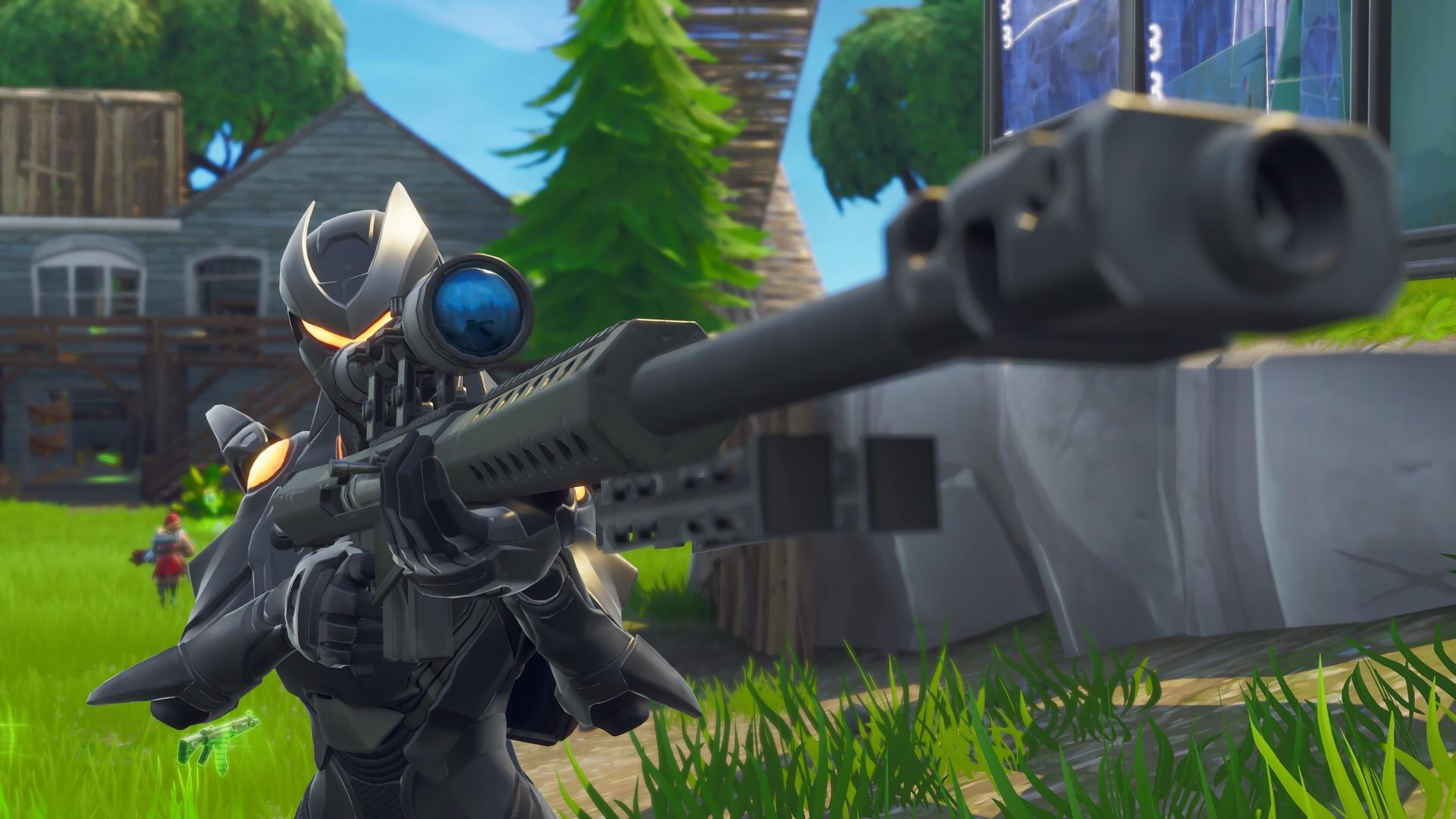 Personaggio Fortnite con fucile sniper, 3840x2160 4K Ultra HD, Monitor 4K
