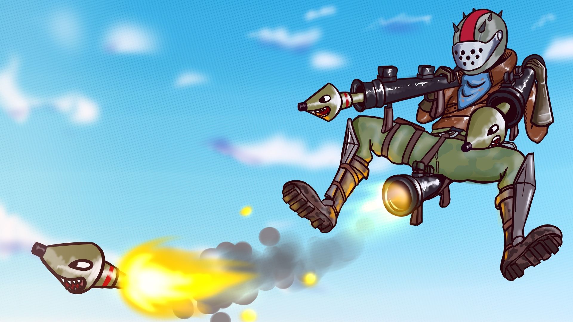 Revolver Fortnite sfondo viola, 1920x1080 Full HD, PC