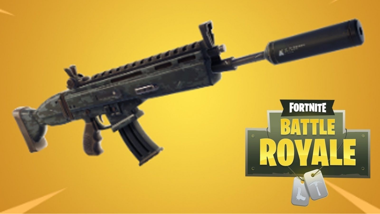 Fucile d'assalto silenziato Fortnite, battle royale, 1600x900 900p, Desktop
