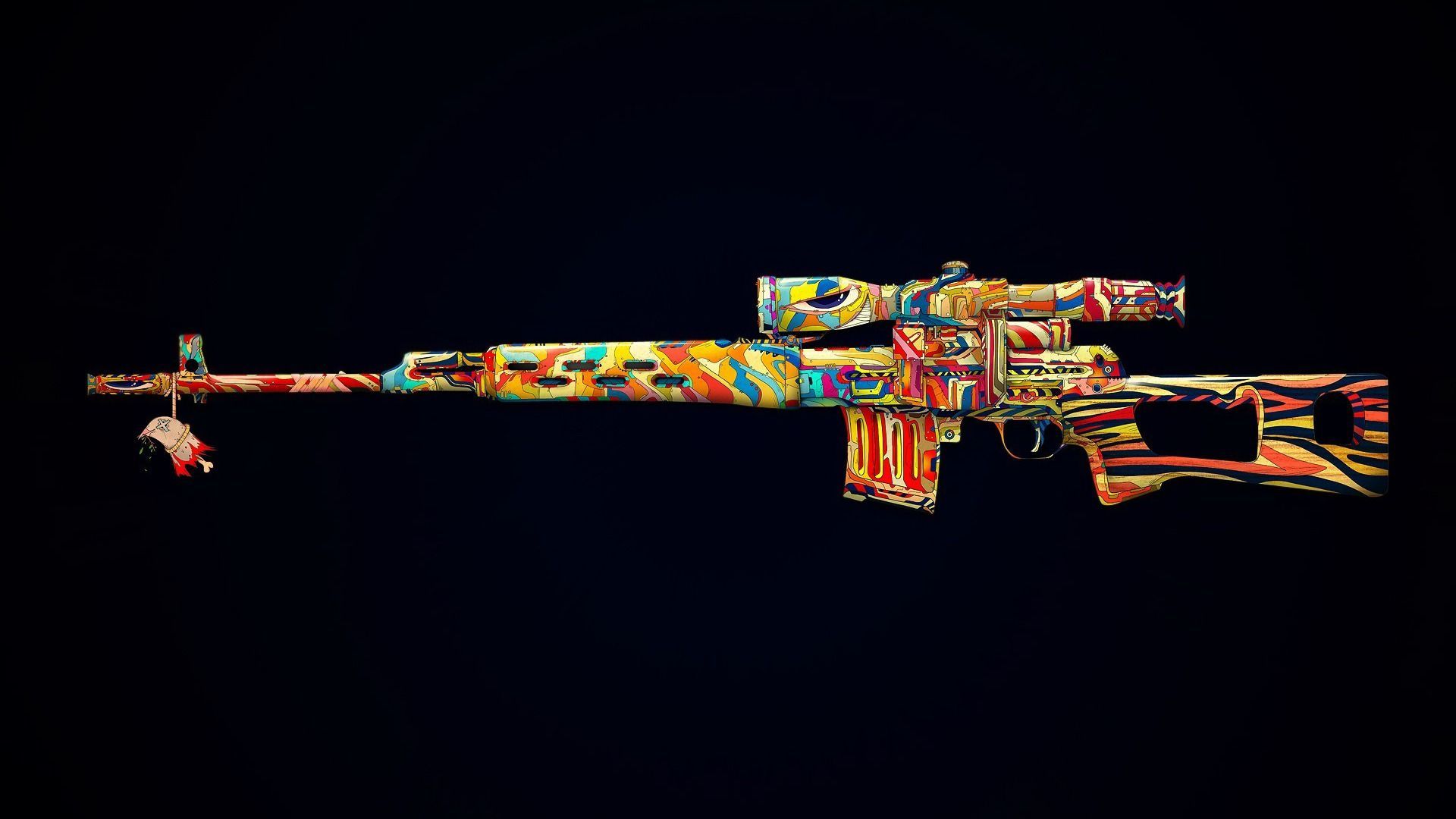 Fucile da cecchino colorato graffiti, 1920x1080 Full HD 1080p, Desktop
