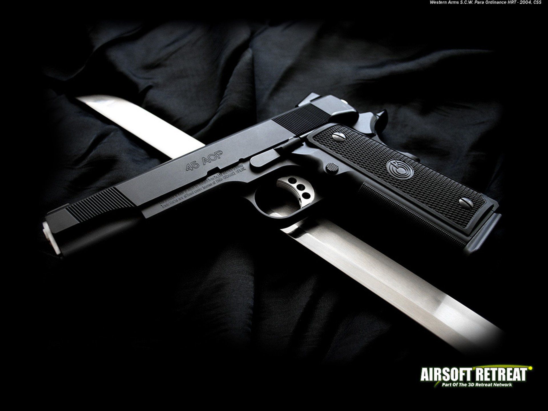 pistola nera e coltello, 1920x1440 Full HD+, PC
