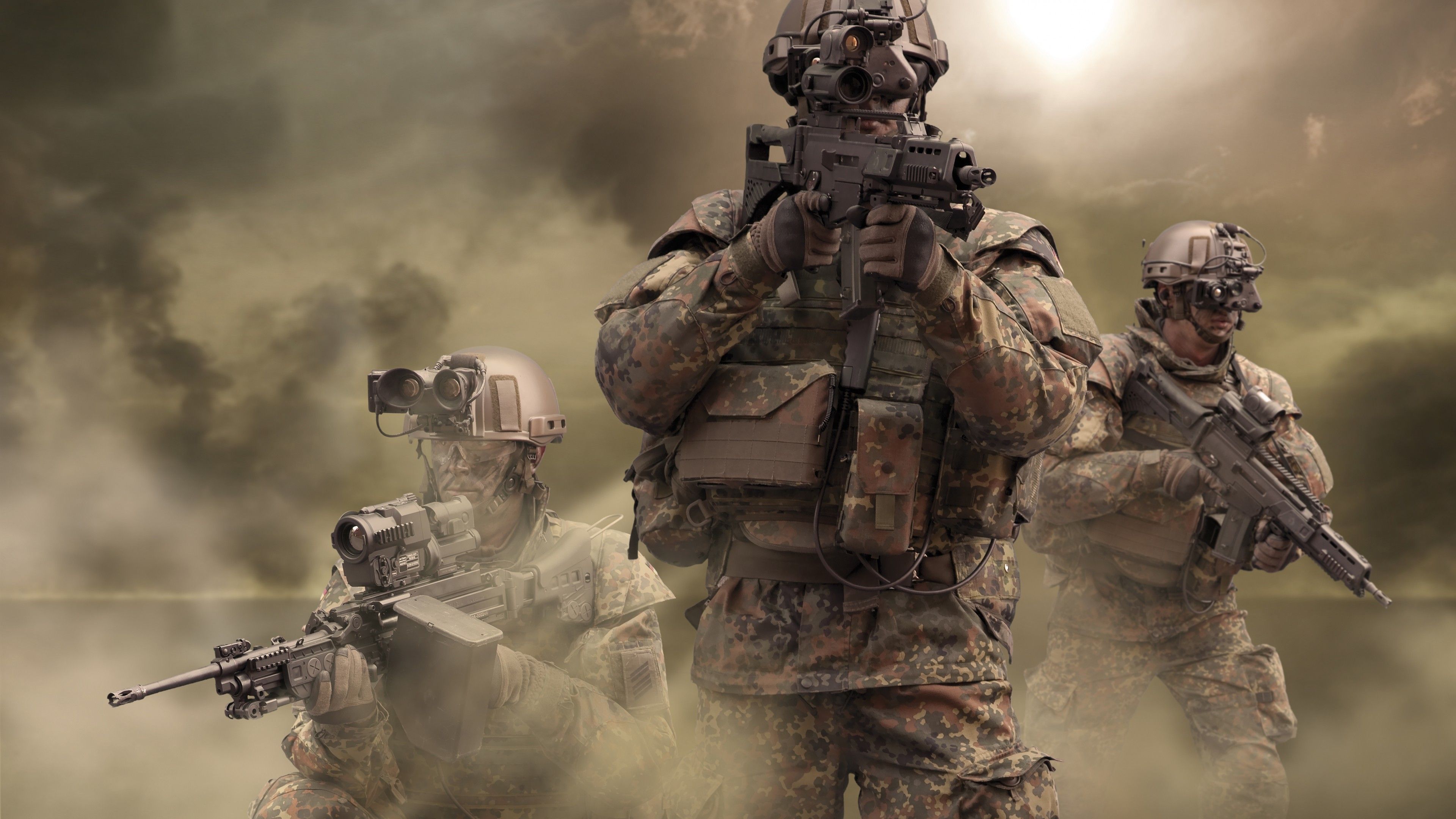 Soldati Army Rangers nella polvere, 3840x2160 4K Ultra HD, Monitor 4K