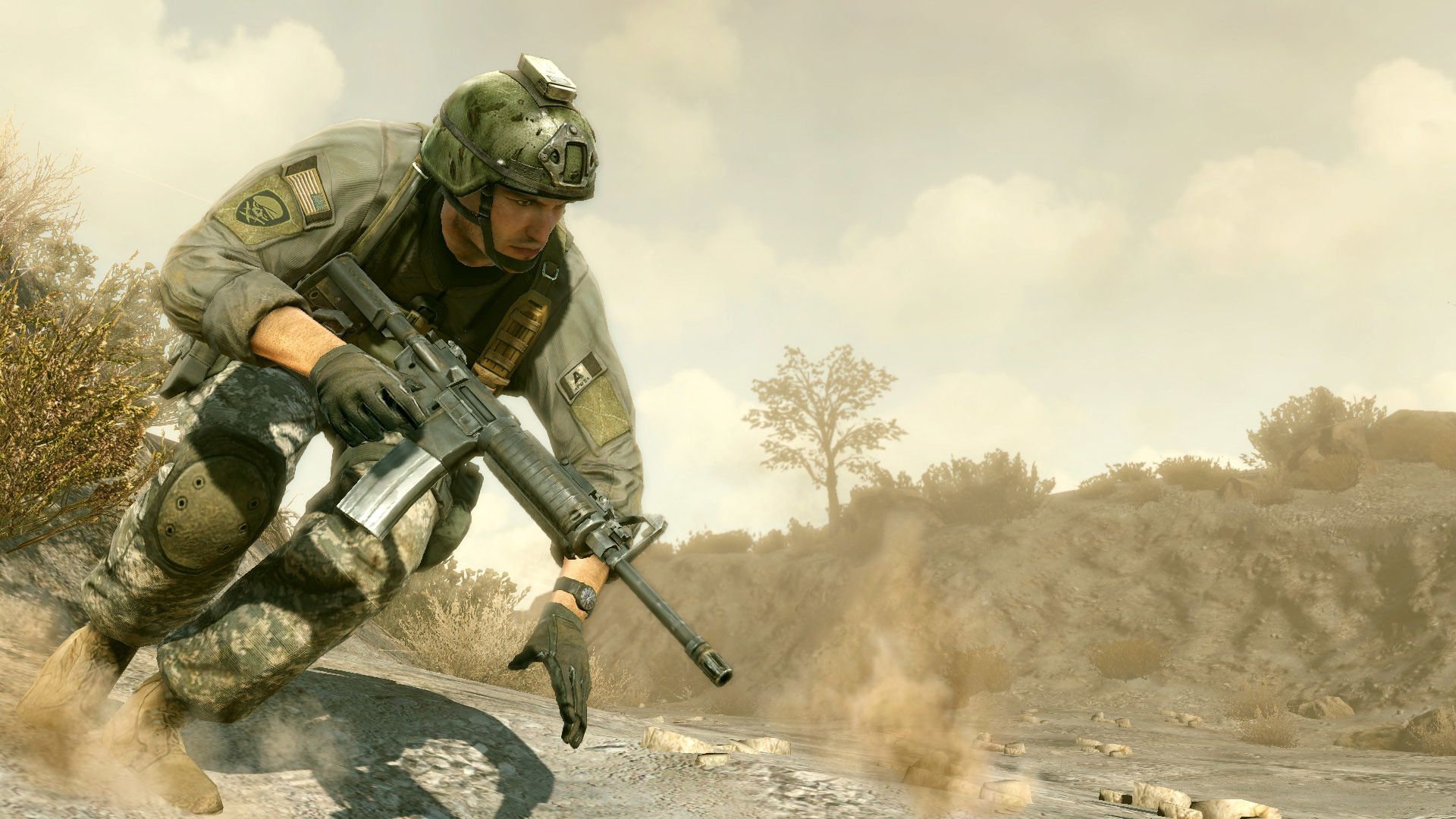 Soldato con fucile in azione, 1920x1080 Full HD, Desktop