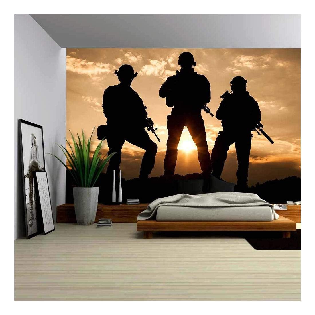 Soldati silhouette al tramonto, 1100x1100 HD, Desktop