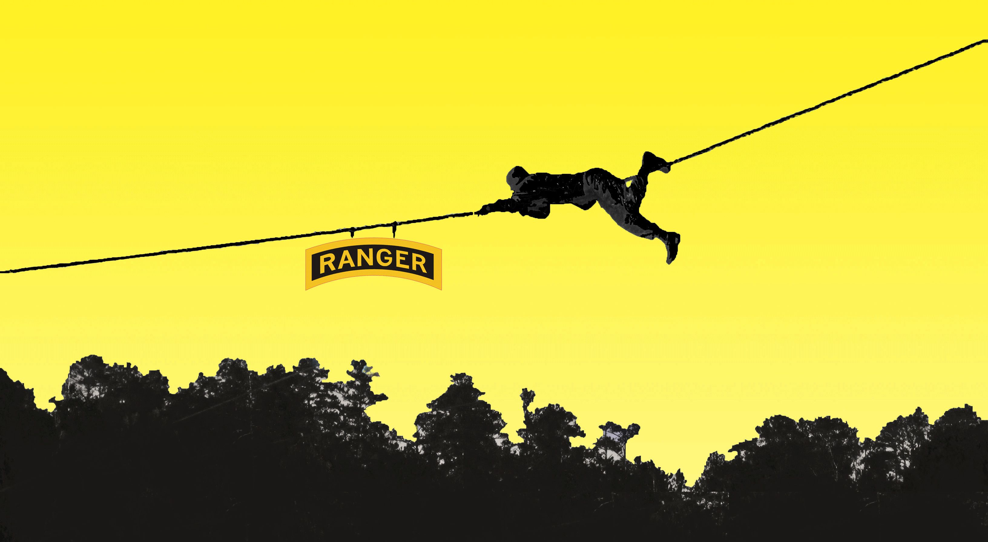 Soldato silhouette su corda, tabellone Ranger, 3264x1792 WQXGA, Desktop