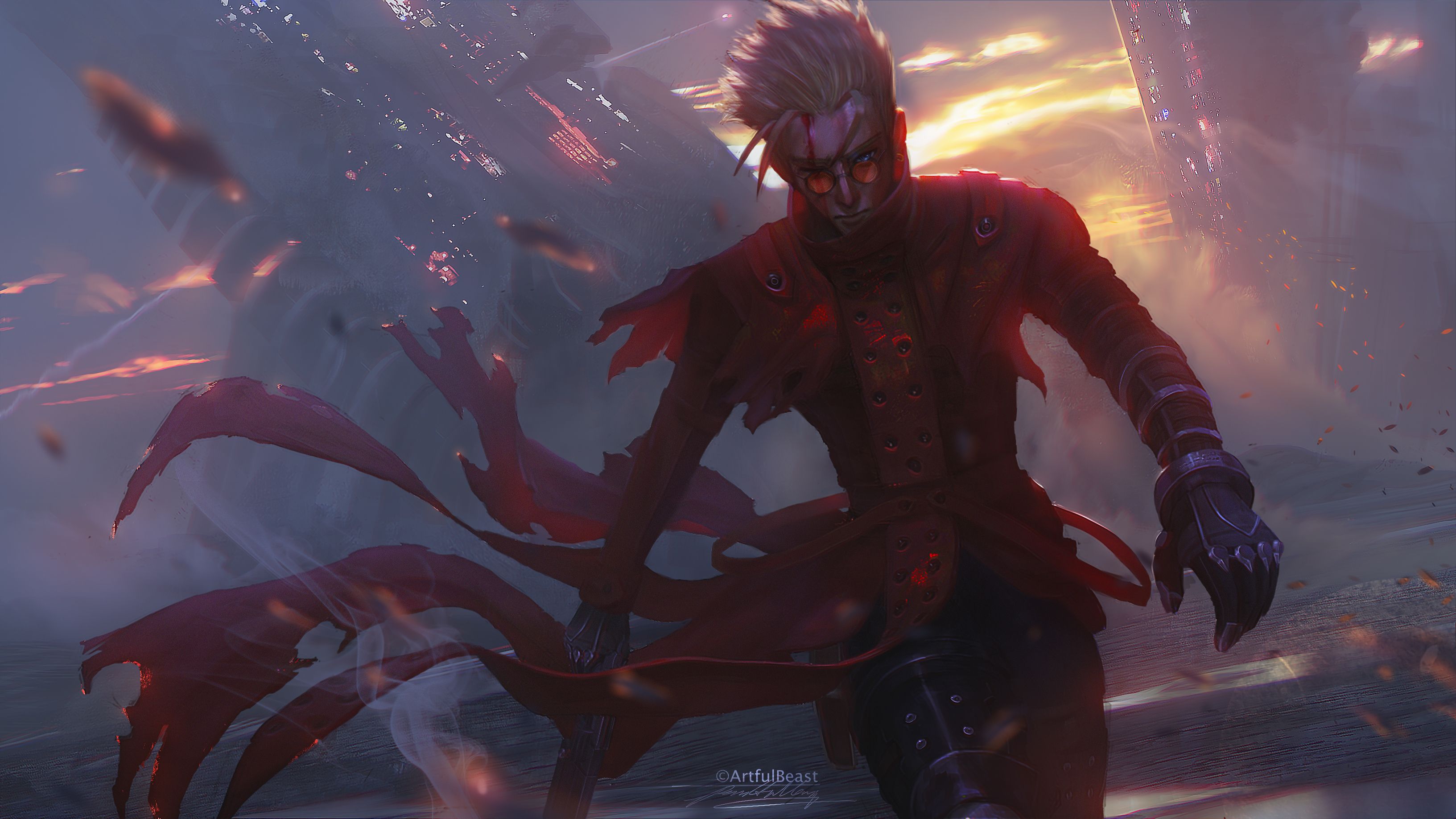 Personaggio anime con artigli rossi, 3265x1837 WQXGA, Desktop