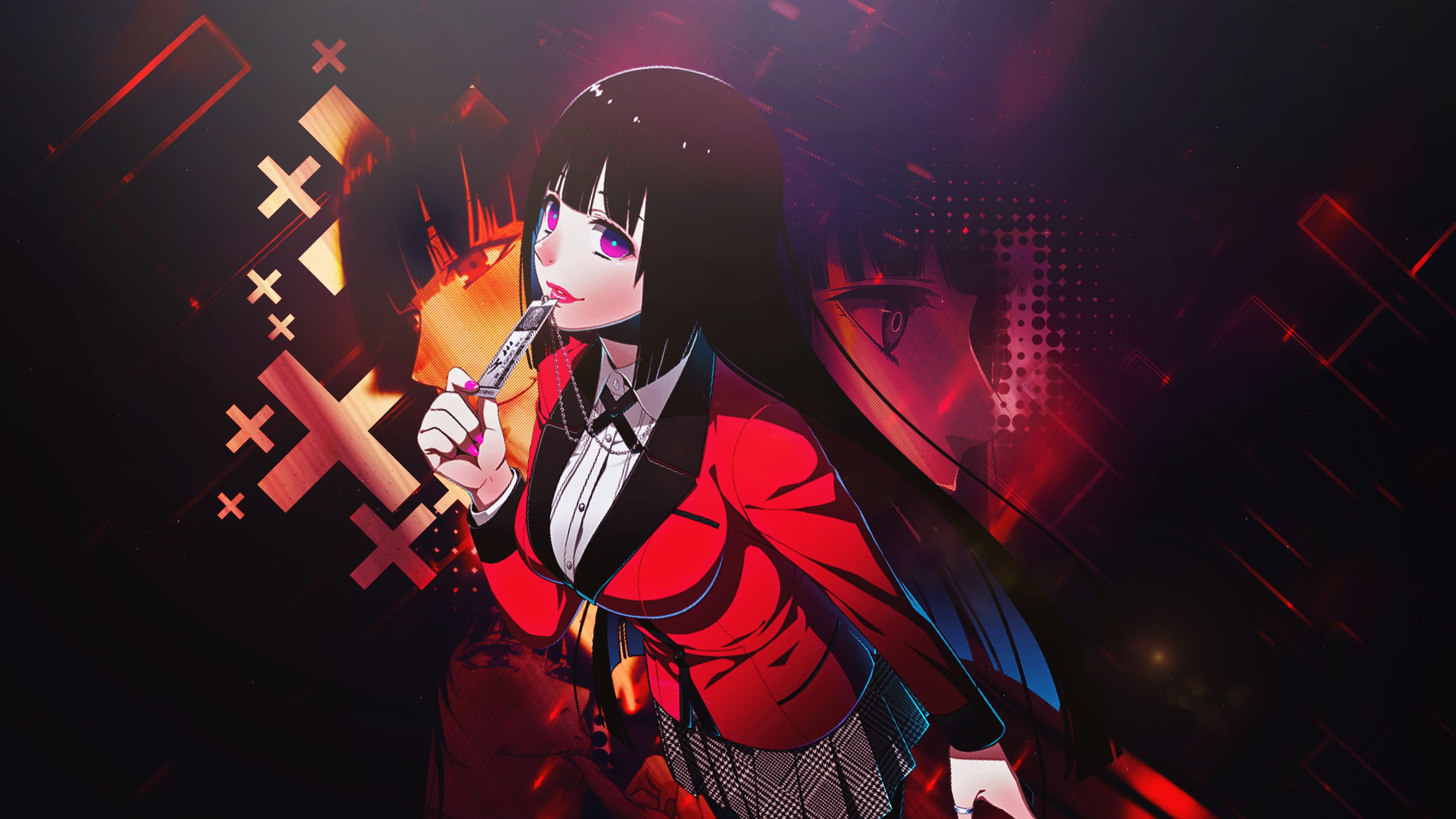 Jabami Yumeko Kakegurui anime, 3840x2160 UHD, PC 4K