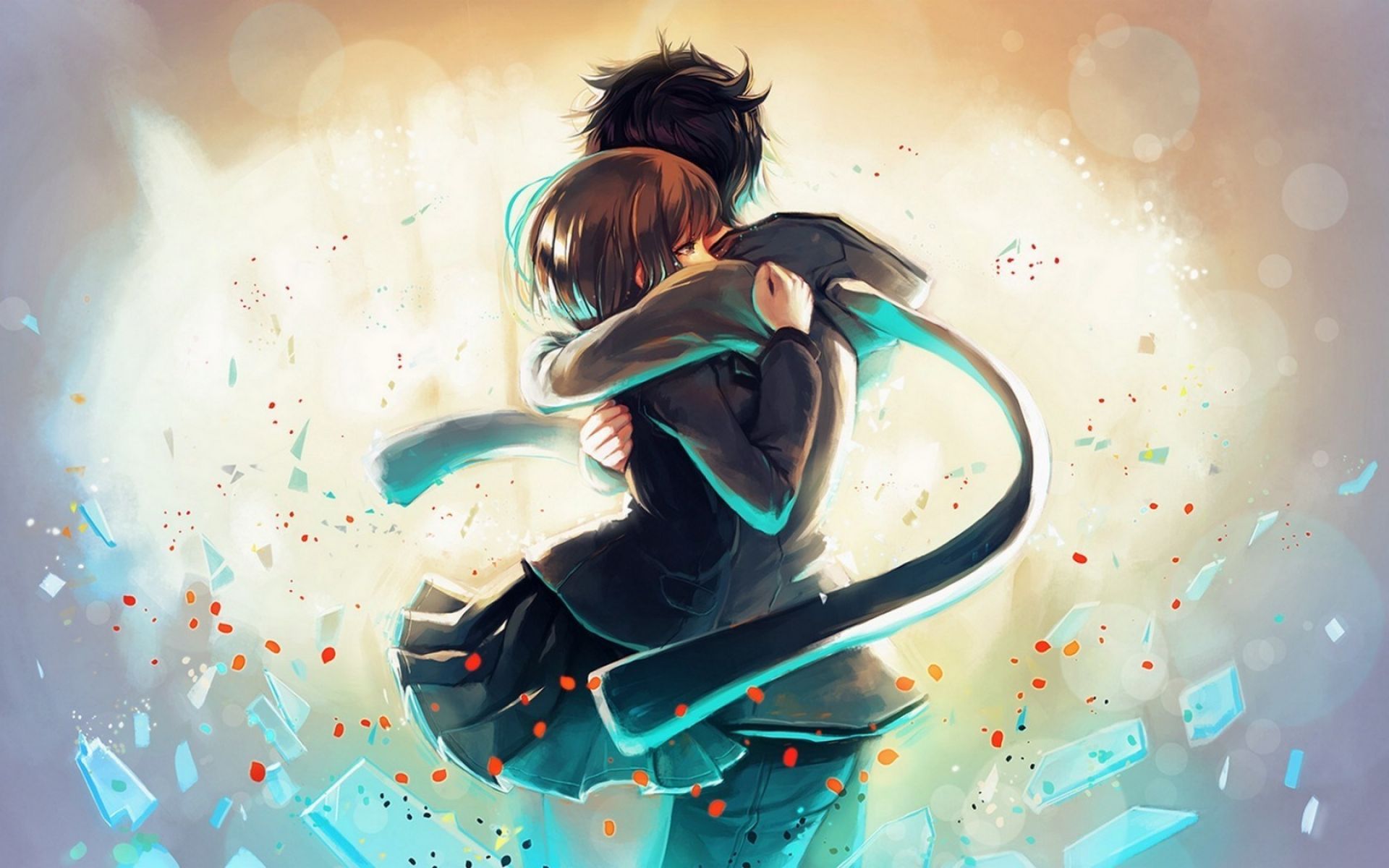 Anime coppia che si abbraccia, 1920x1200 Full HD+ WUXGA, PC