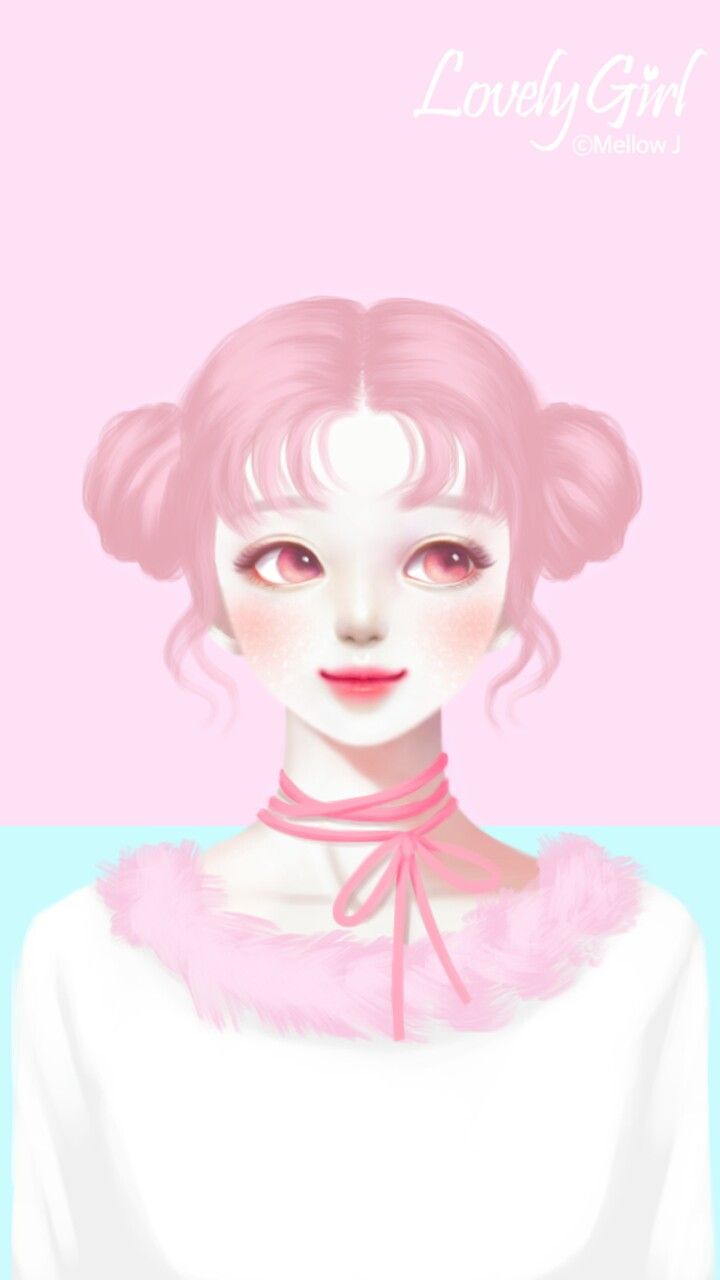 Ragazza illustrata stile coreano, 720x1280 Verticale, Android
