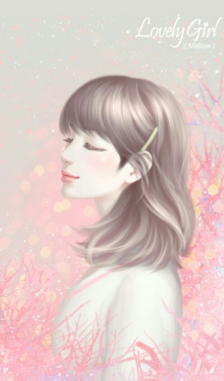 Coppia cartoon capelli castani rosa, 720x1280 Full HD Verticale, iPhone