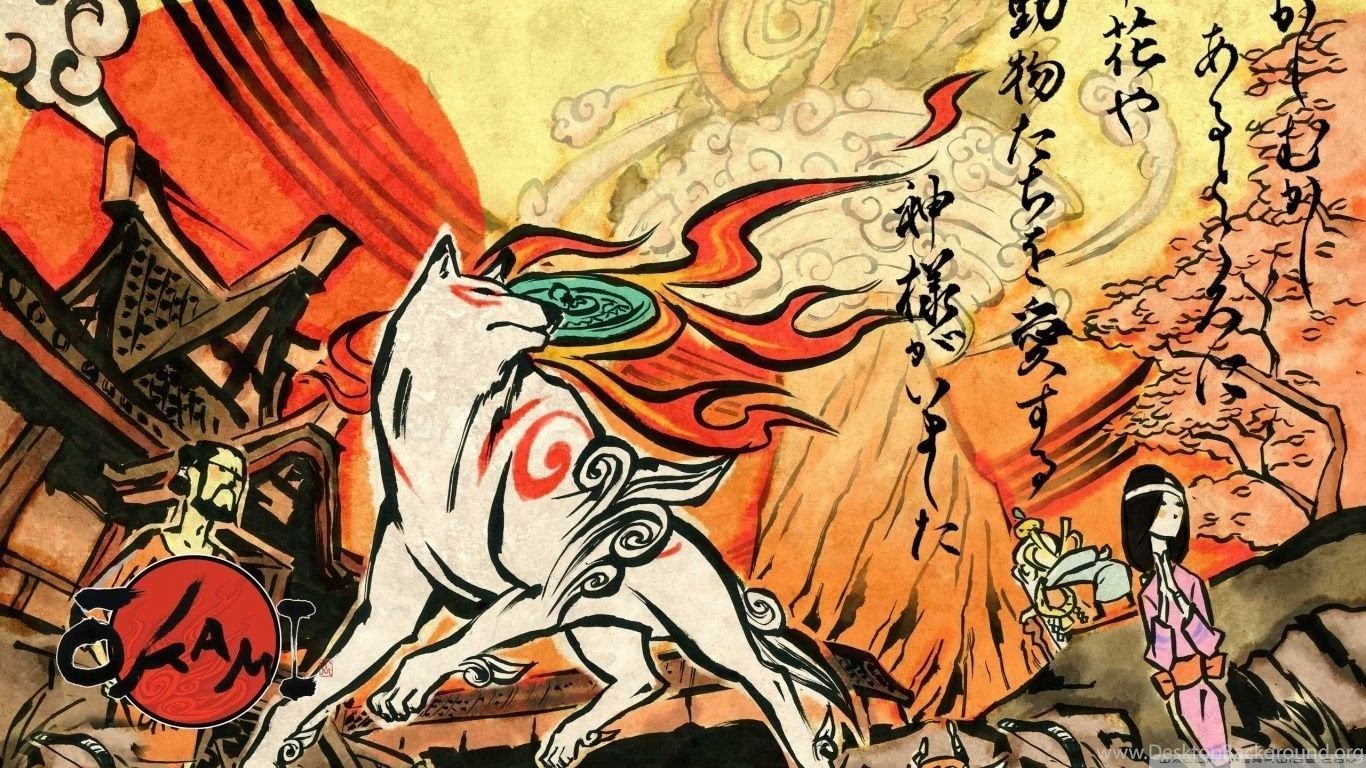 Okami lupo bianco artistico, 1366x768 720p, PC