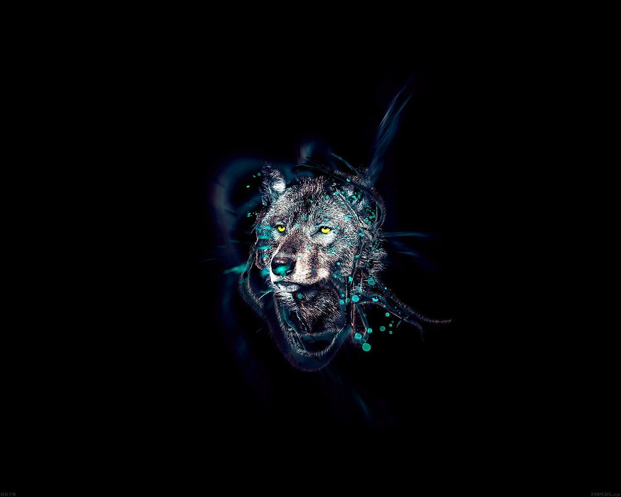 Lupo artistico occhi verdi, 1280x1024 HD, Desktop