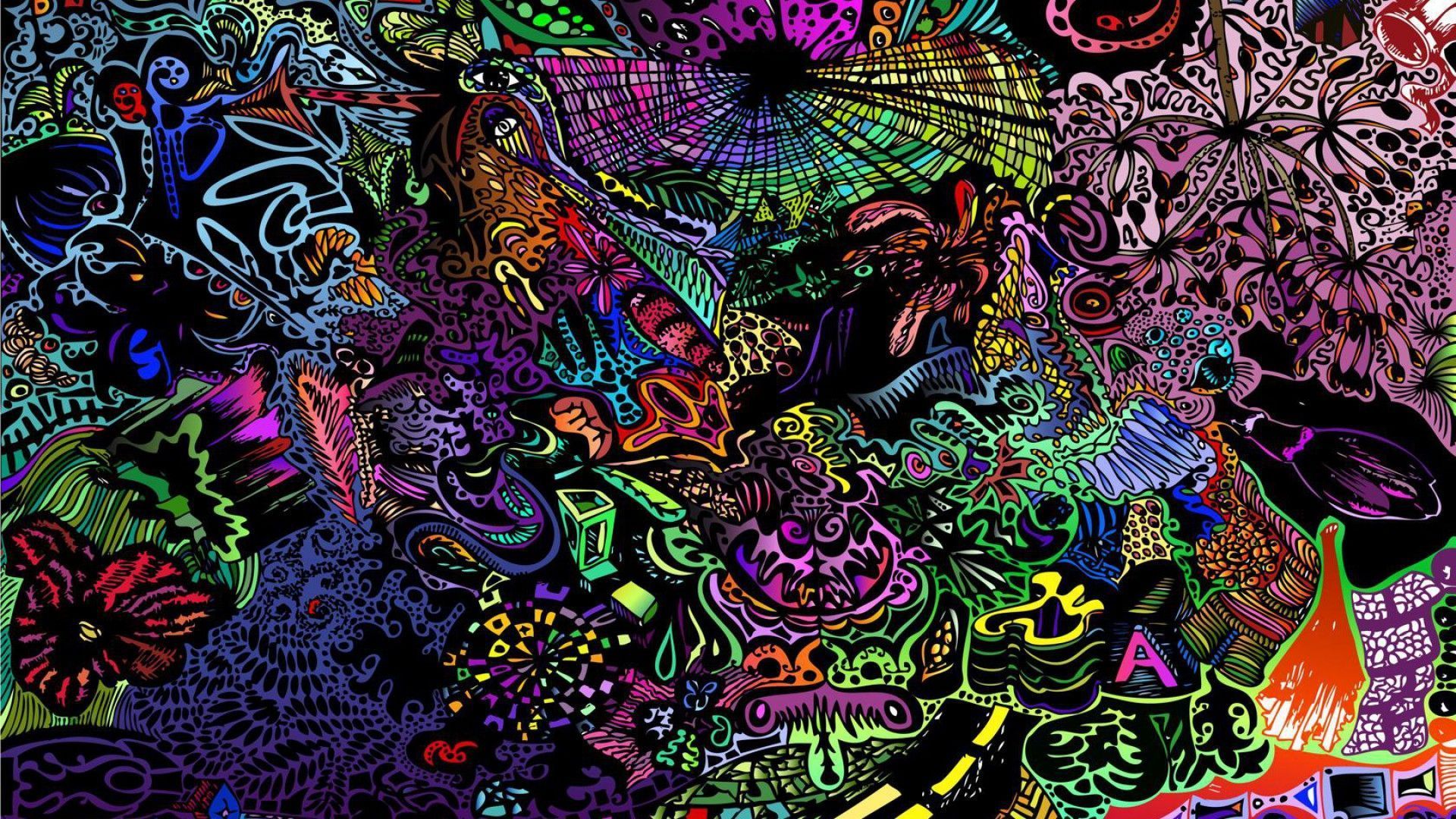 Arte psichedelica astratta colorata, 1920x1080 1080p, PC Desktop