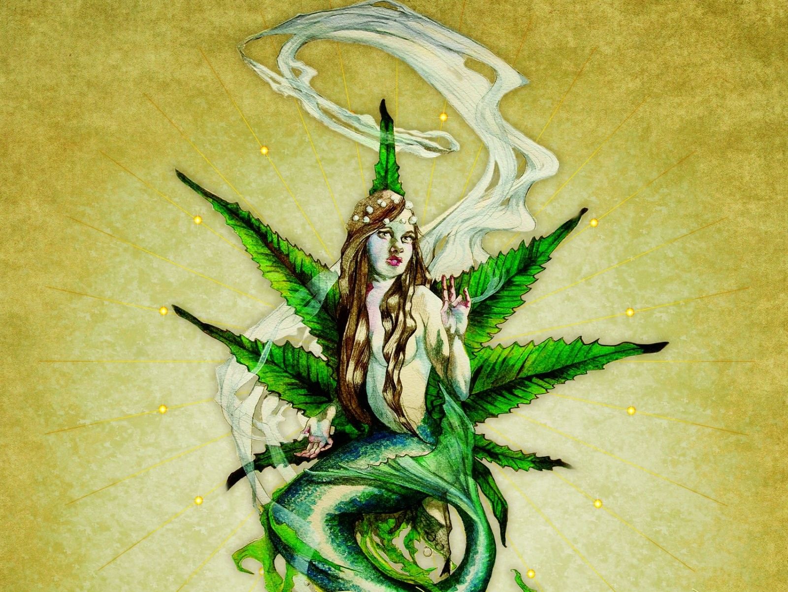 Mano fumante con foglia cannabis, 1789x1050 HD, Desktop